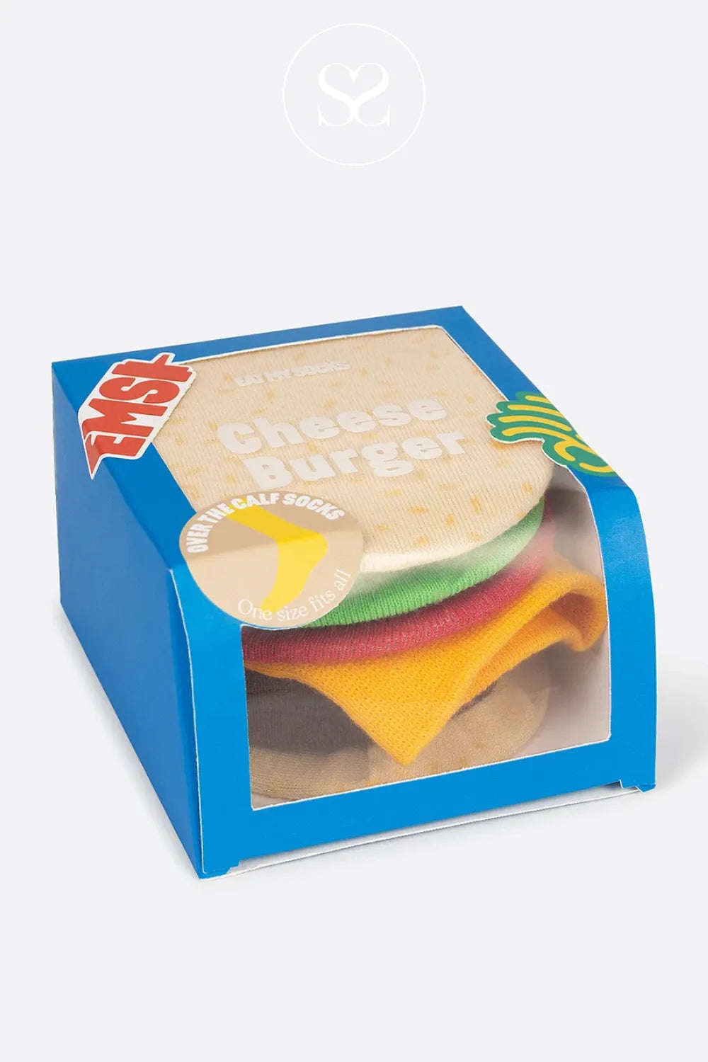 EAT MY SOCKS CHEESEBURGER SOCKS