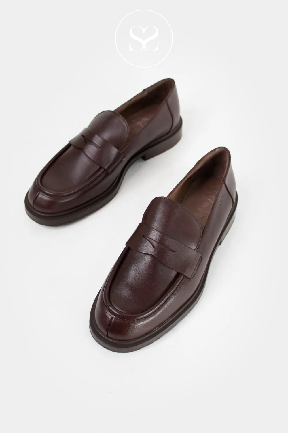 WONDERS BROWN LEATHER CHUNKY LOAFERS B-9104/B-9140