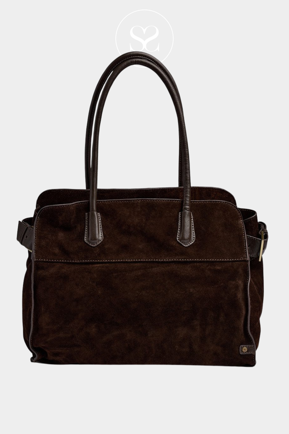 Depeche Chocolate Brown Suede Shopper / Tote Bag - 16640
