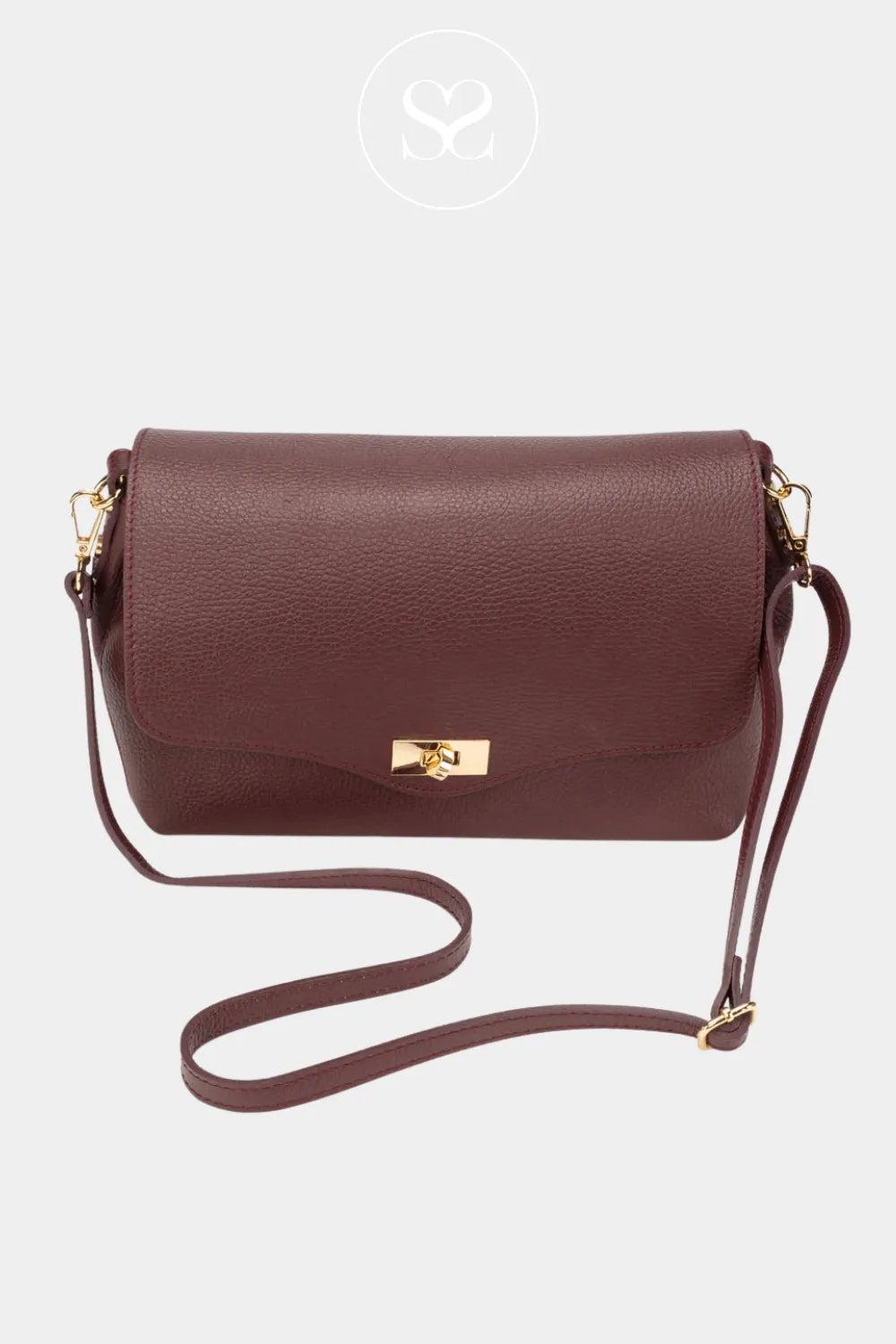 ELIE BEAUMONT - WINE CROSSBODY/SHOULDER BAG - TWIST LARGE WINE