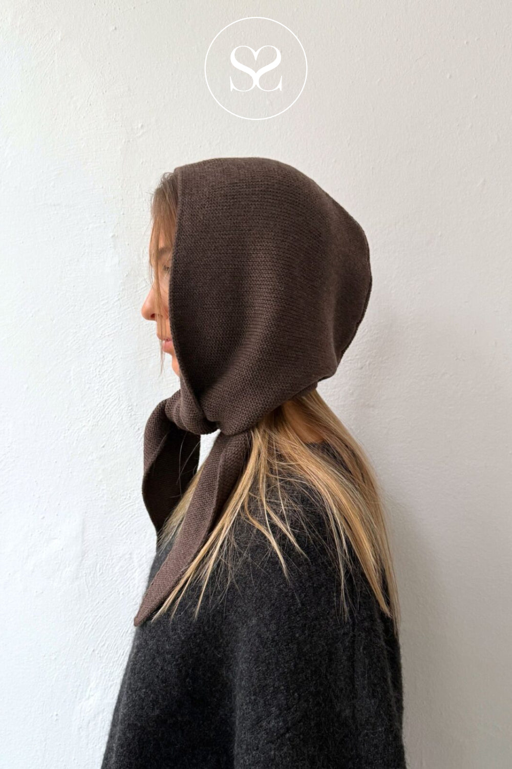 BOII Brown Knitted Hooded Scarf — Buller