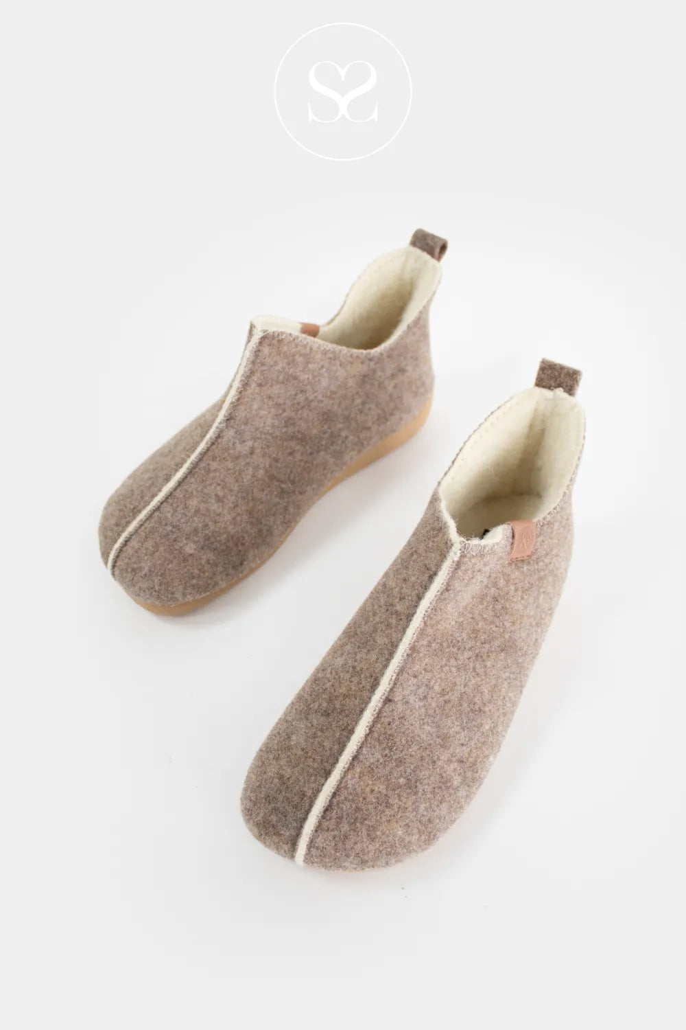 ANOTHER STEP TAUPE FAUX FUR BOOTIE STYLE SLIPPERS 55066014 ireland