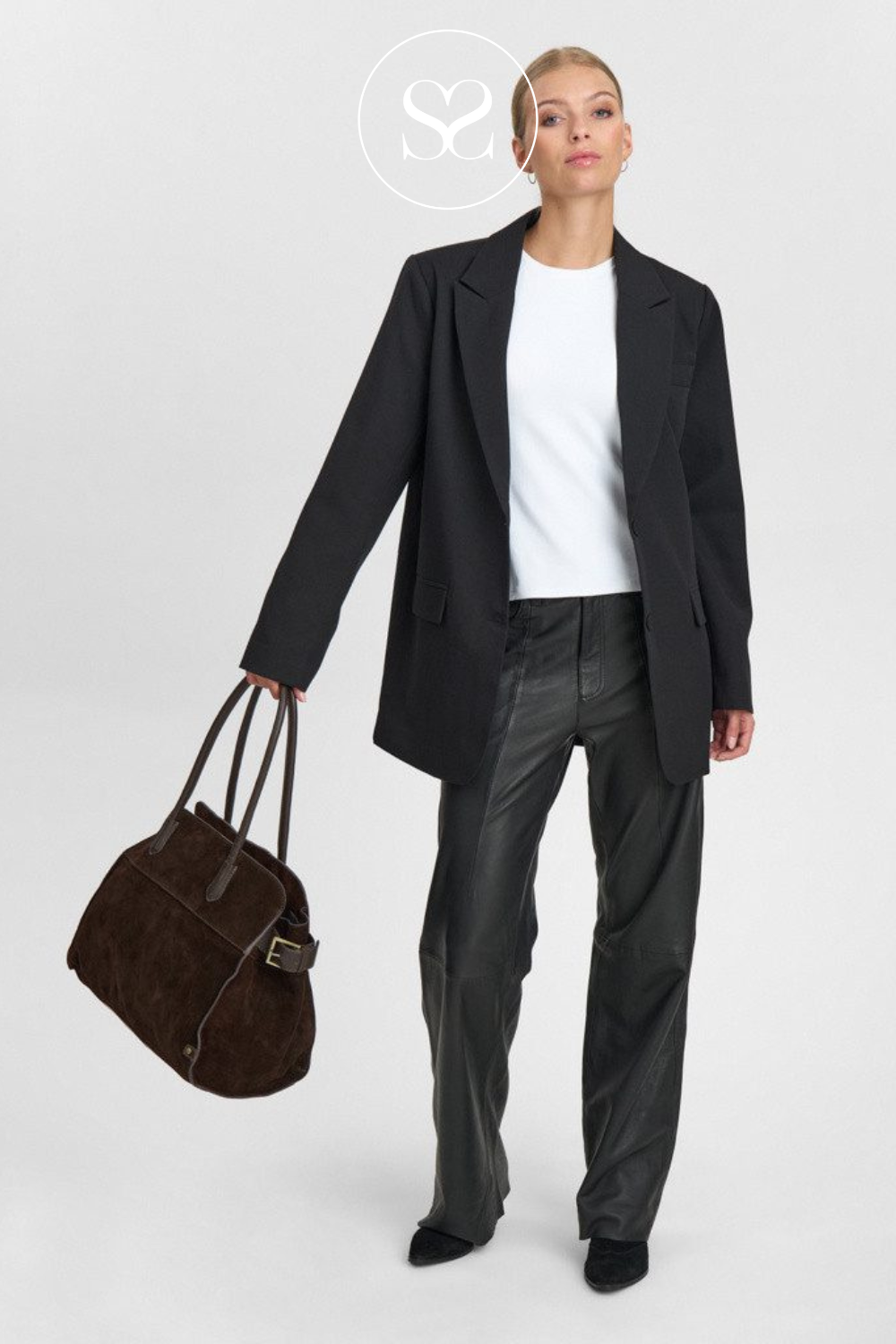 Depeche Chocolate Brown Suede Shopper / Tote Bag - 16640 IRELAND