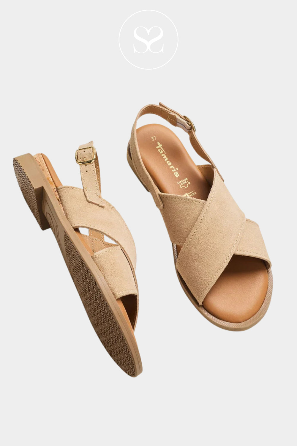 Tamaris Beige Slingback Sandals - 1-28102-44