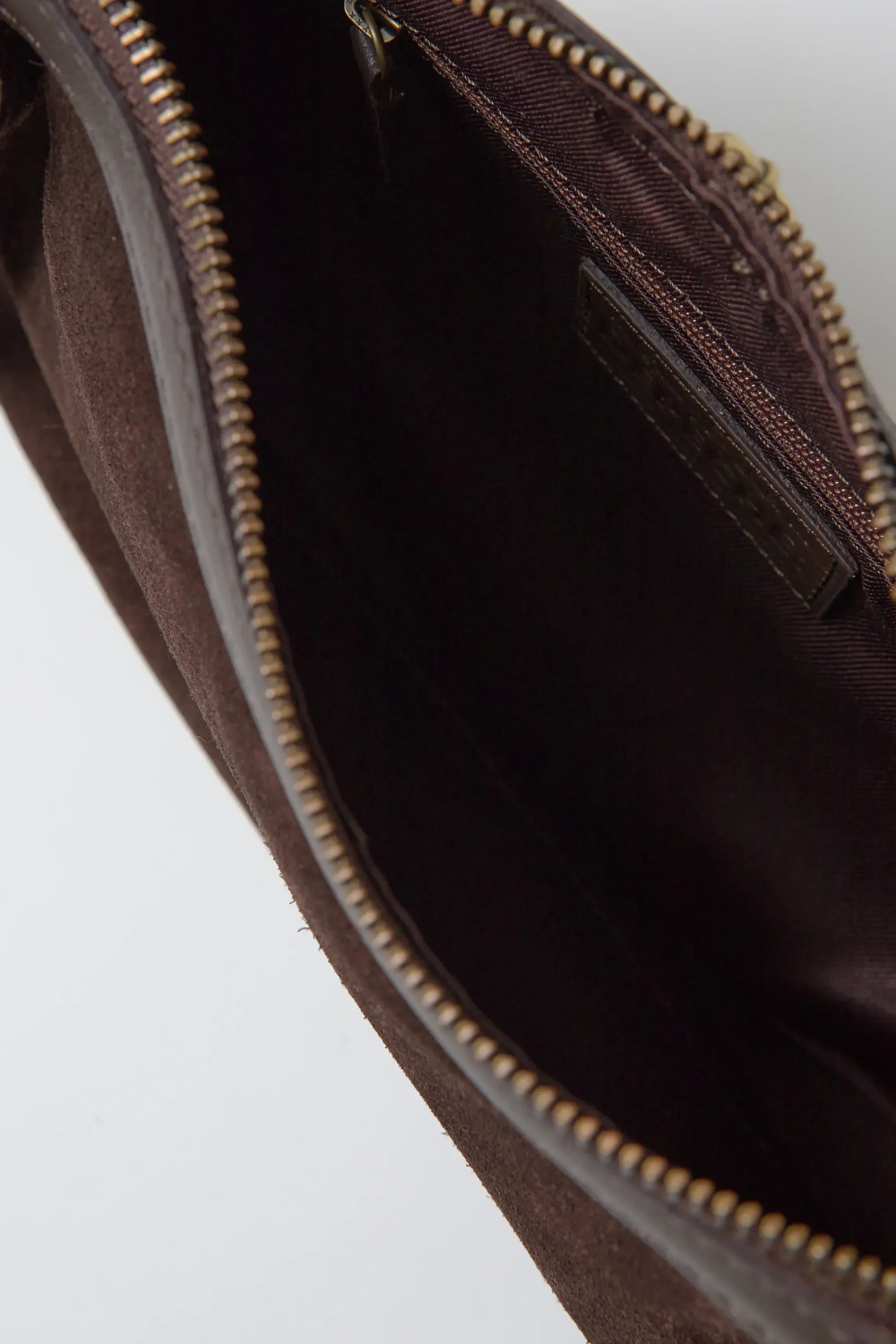 DEPECHE CHOCOLATE BROWN SUEDE CROSSBODY BAG - 16648