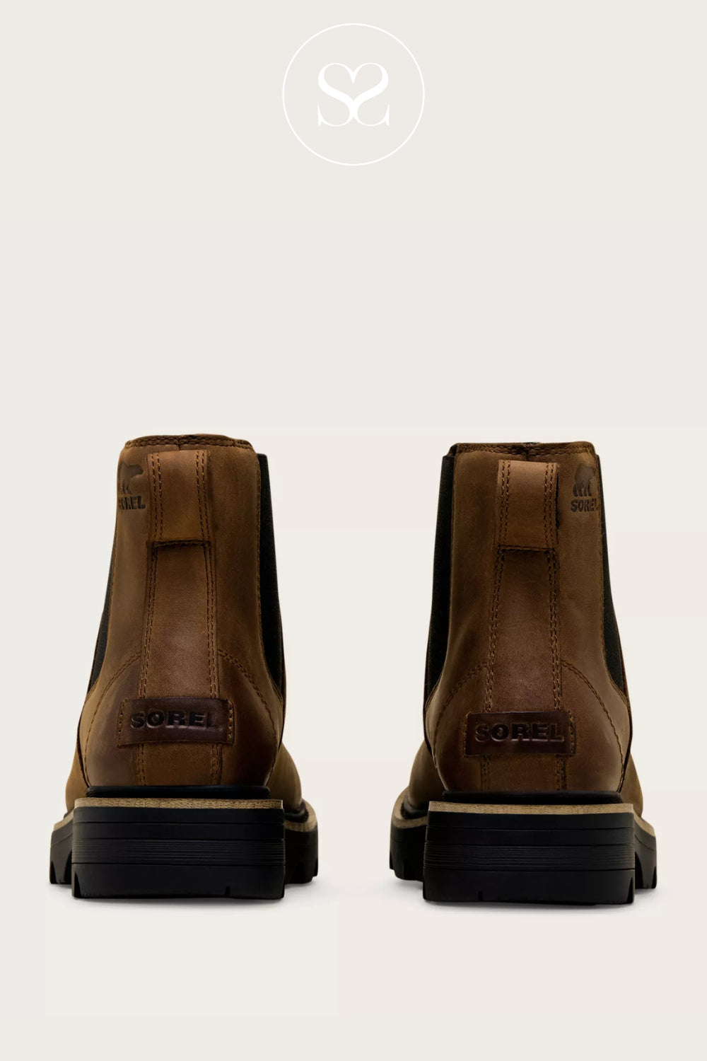 Sorel Brown Waterproof Chunky Chelsea Boots - Revel Rd