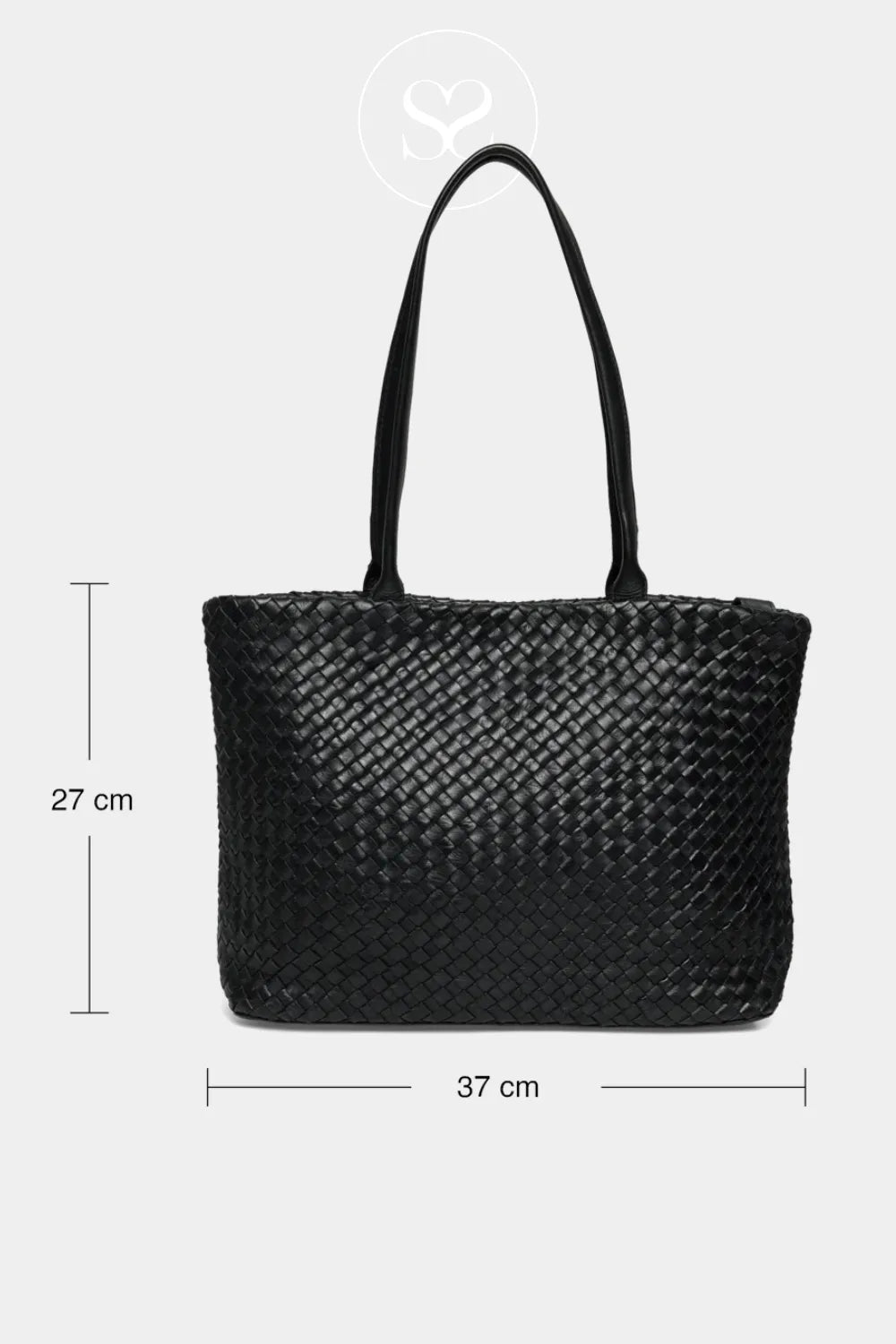 DEPECHE BLACK LEATHER SHOULDER BAG 16726