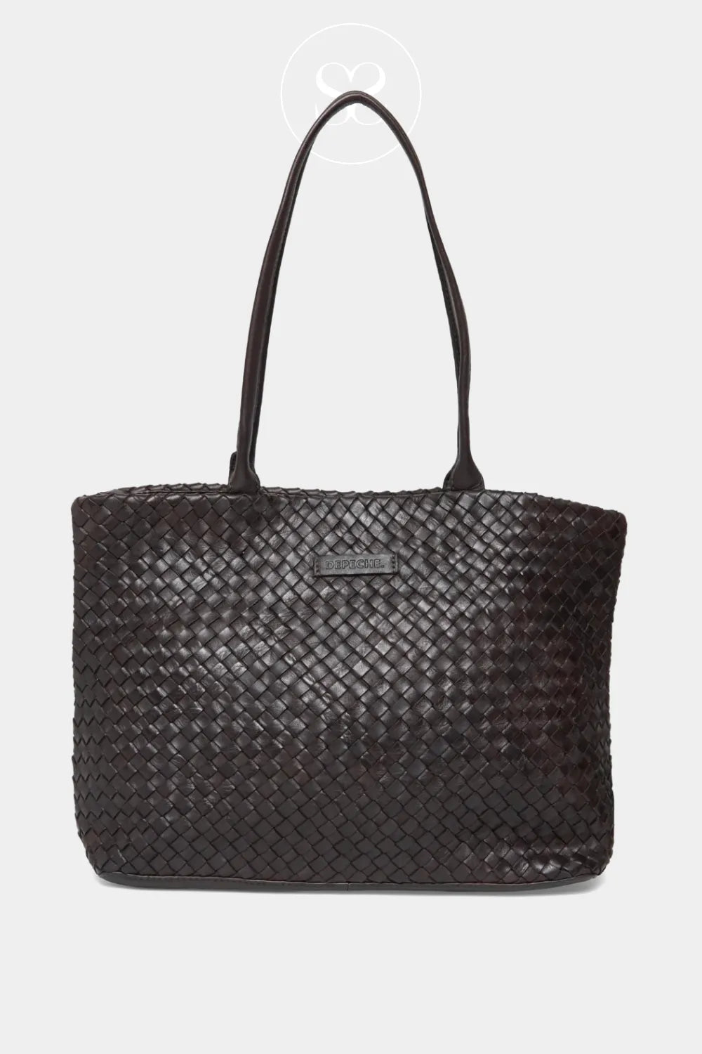 DEPECHE CHOCOLATE BROWN LEATHER SHOULDER BAG 16726 