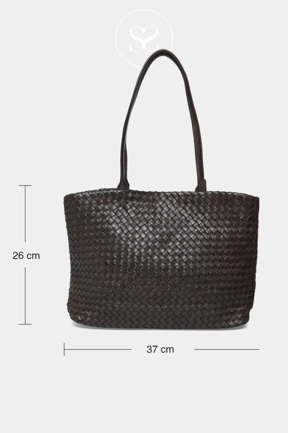 DEPECHE CHOCOLATE BROWN LEATHER SHOULDER BAG 16726 