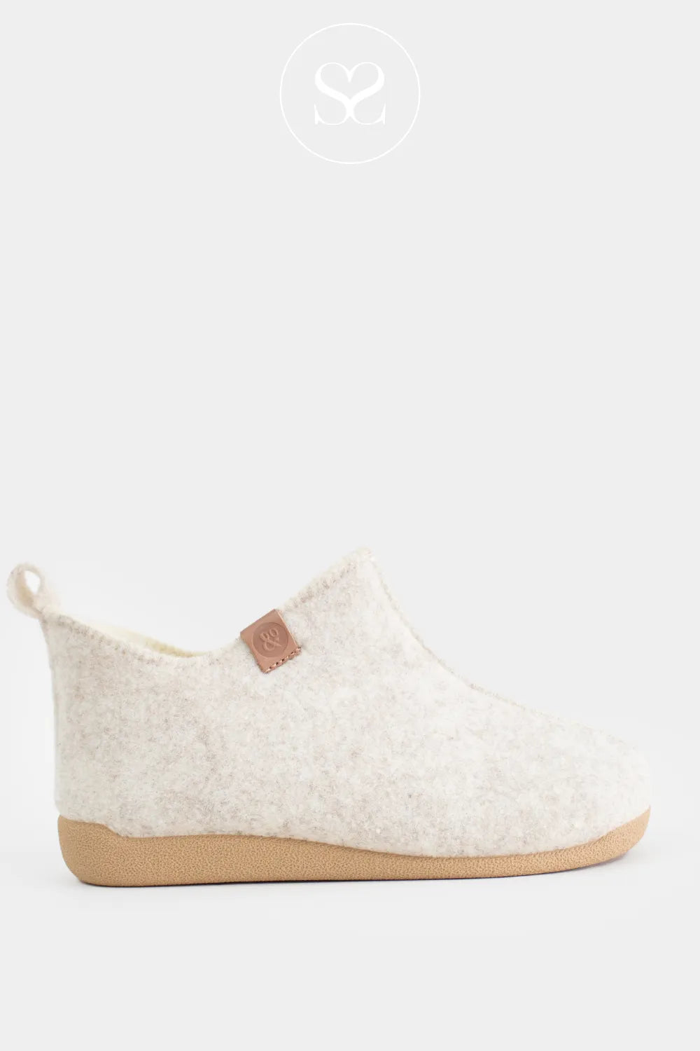 ANOTHER STEP CREAM FAUX FUR BOOTIE STYLE SLIPPERS 55066014