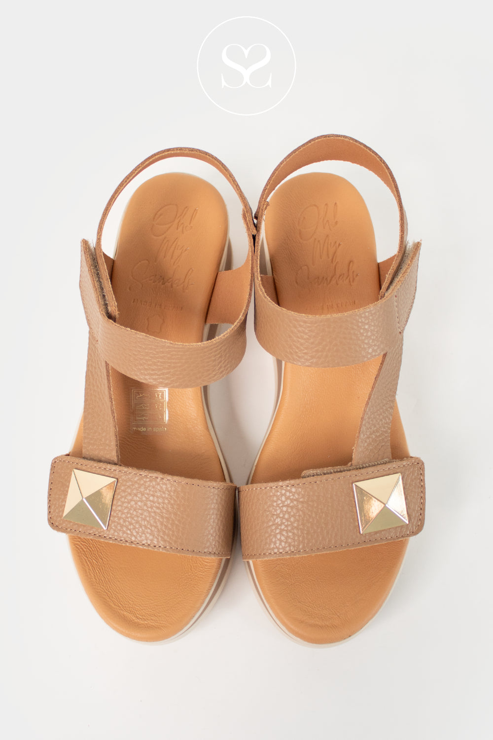 Oh My Sandals Taupe Wedge Sandals 5973
