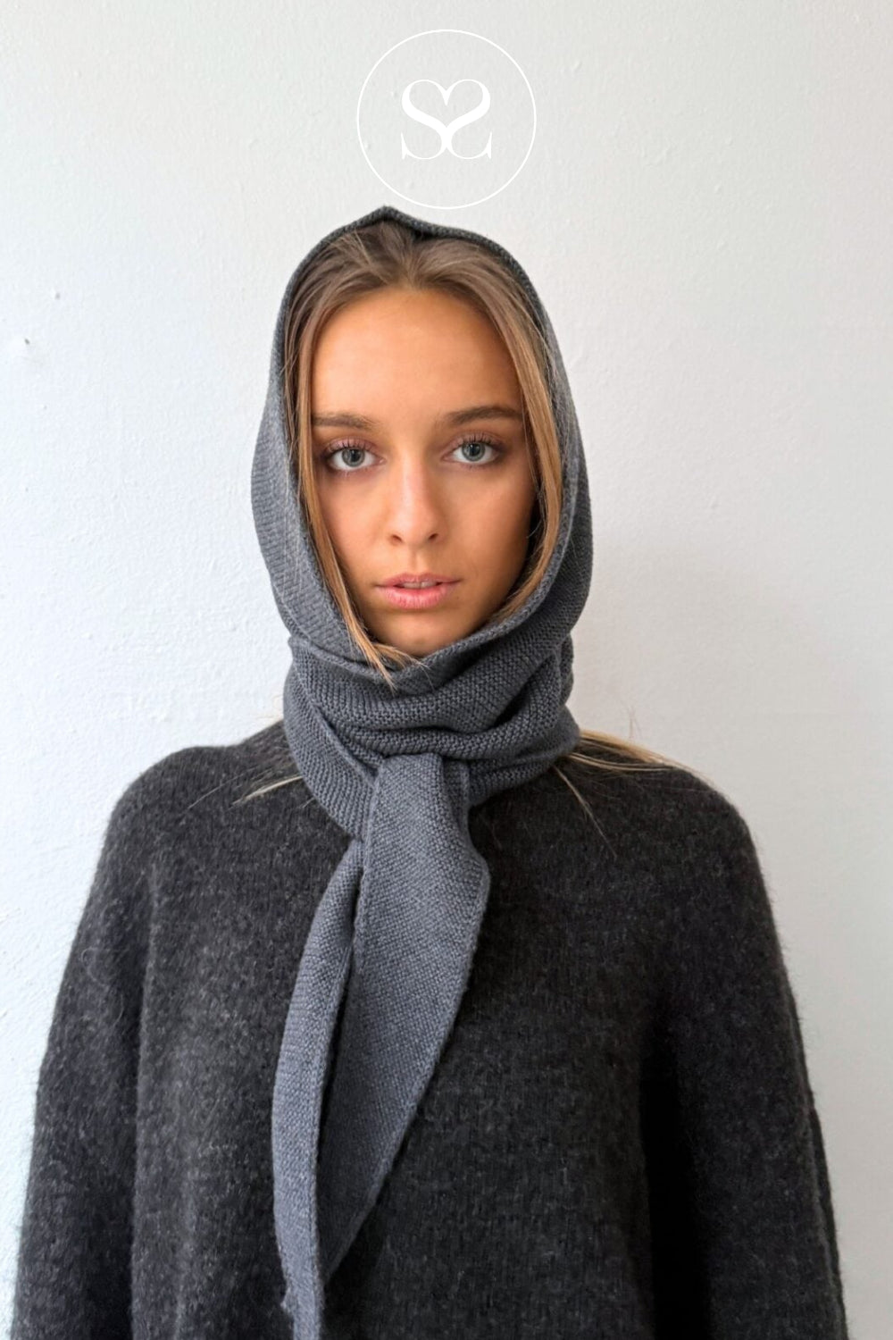 BOII Dark Grey Hooded Scarf - Nuller Ireland