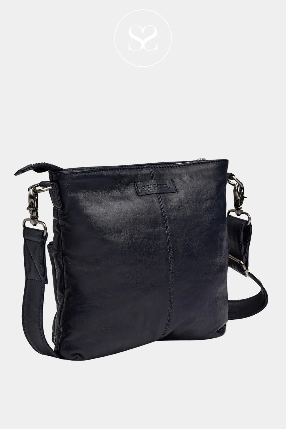 DEPECHE 15350 NAVY LEATHER CROSSBODY BAG IRELAND