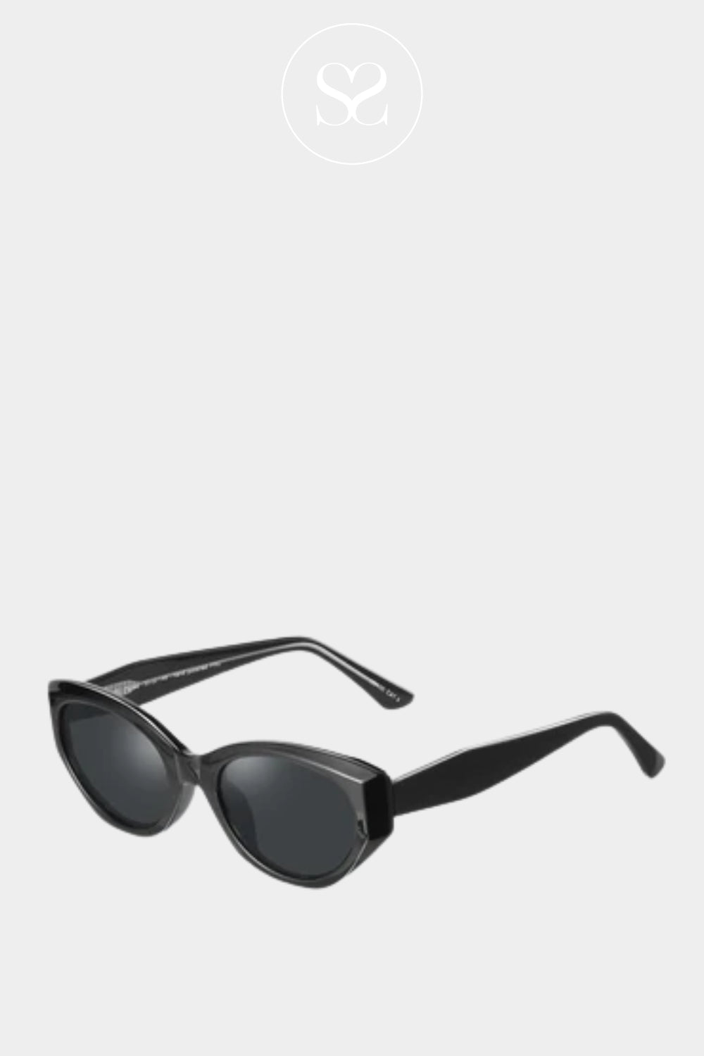 Eco Shades Black Cat-eye Sunglasses - Palma