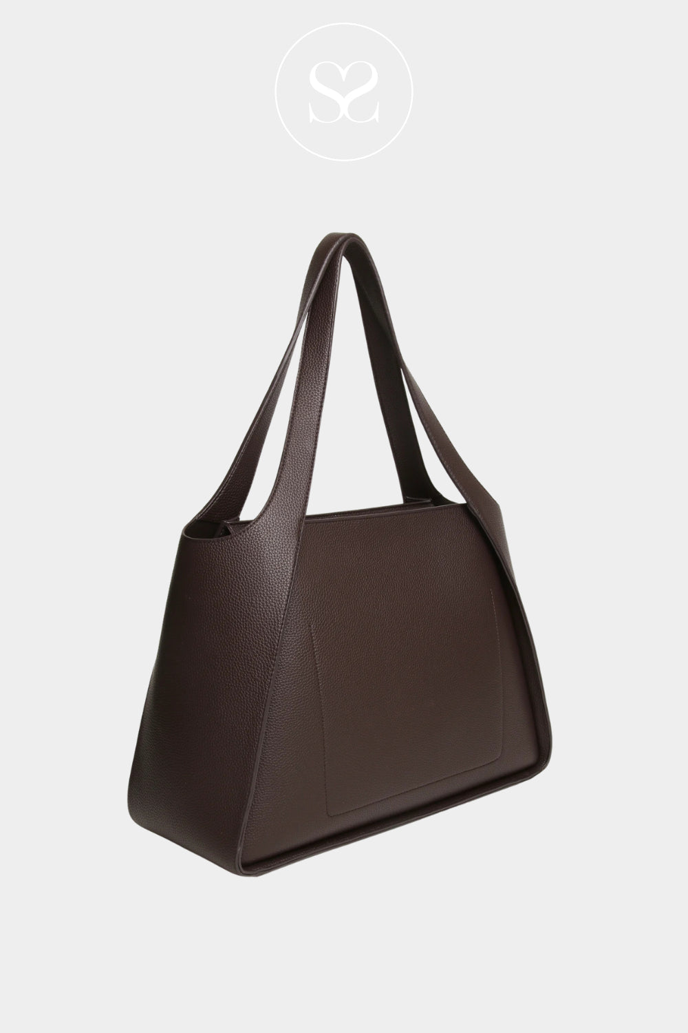 ALICE WHEELER BROWN HANDBAG WITH SLEEK CORNER ACCCENTS FOR WOMEN