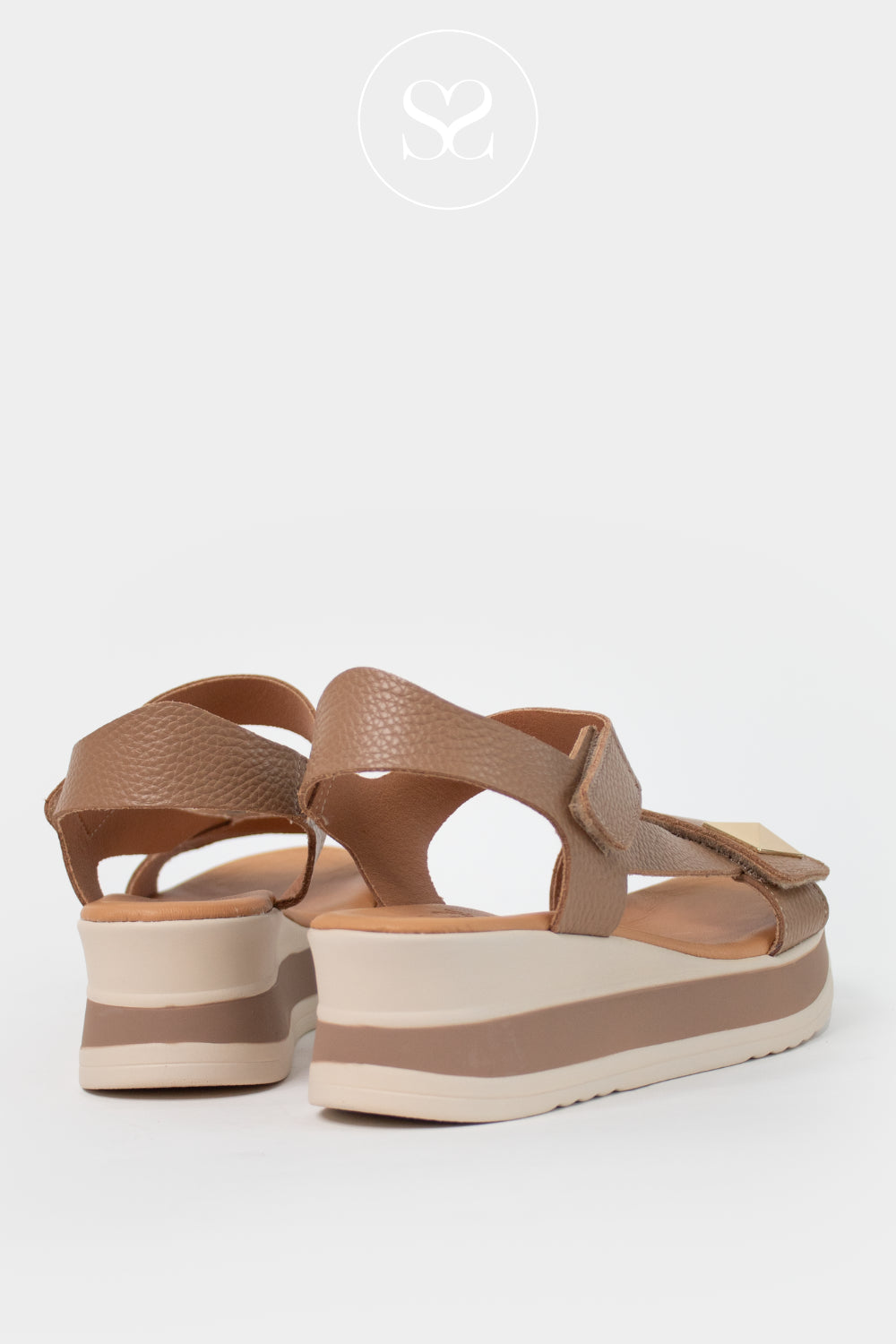 Oh My Sandals Taupe Wedge Sandals 5973