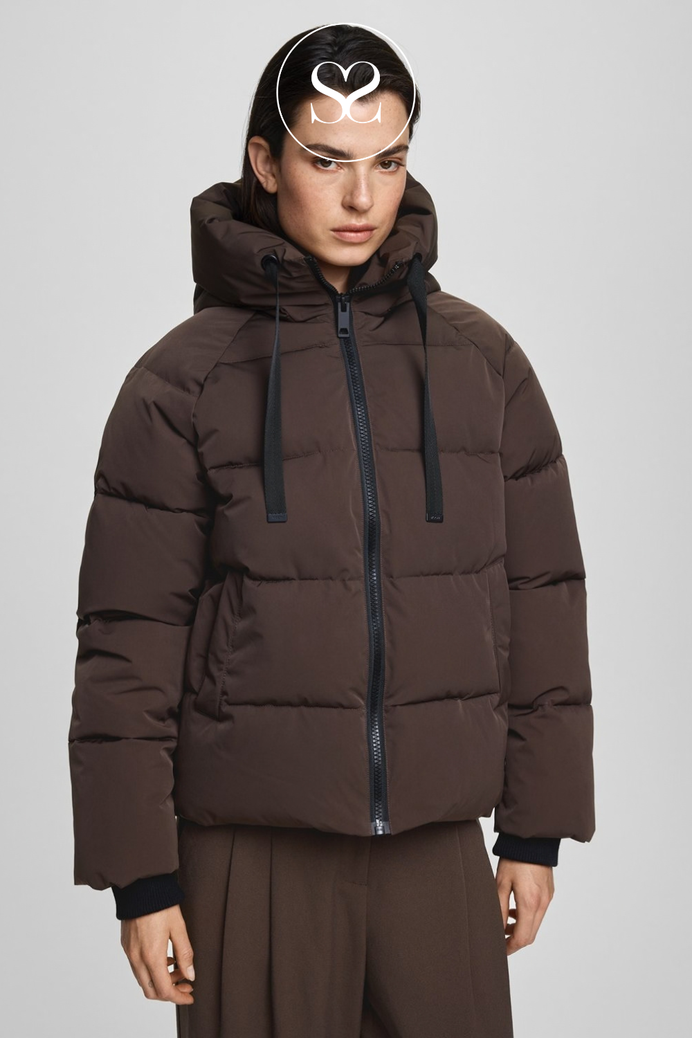 MSCH Copenhagen Brown Short Puffer Jacket - Pavinaria