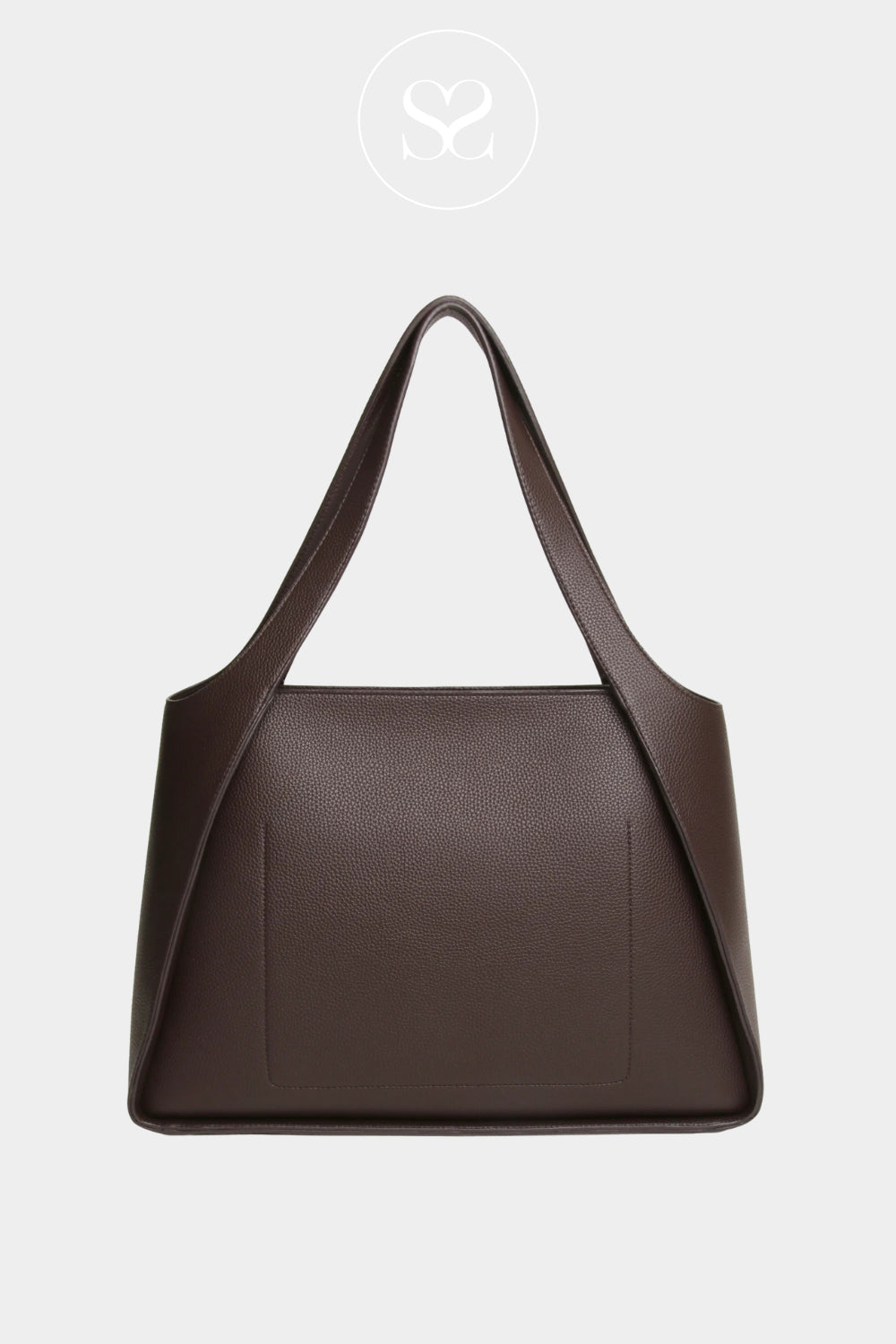 ALICE WHEELER CHOCOLATE  BROWN HANDBAG  WITH WIDE SHOULDER STRAPS