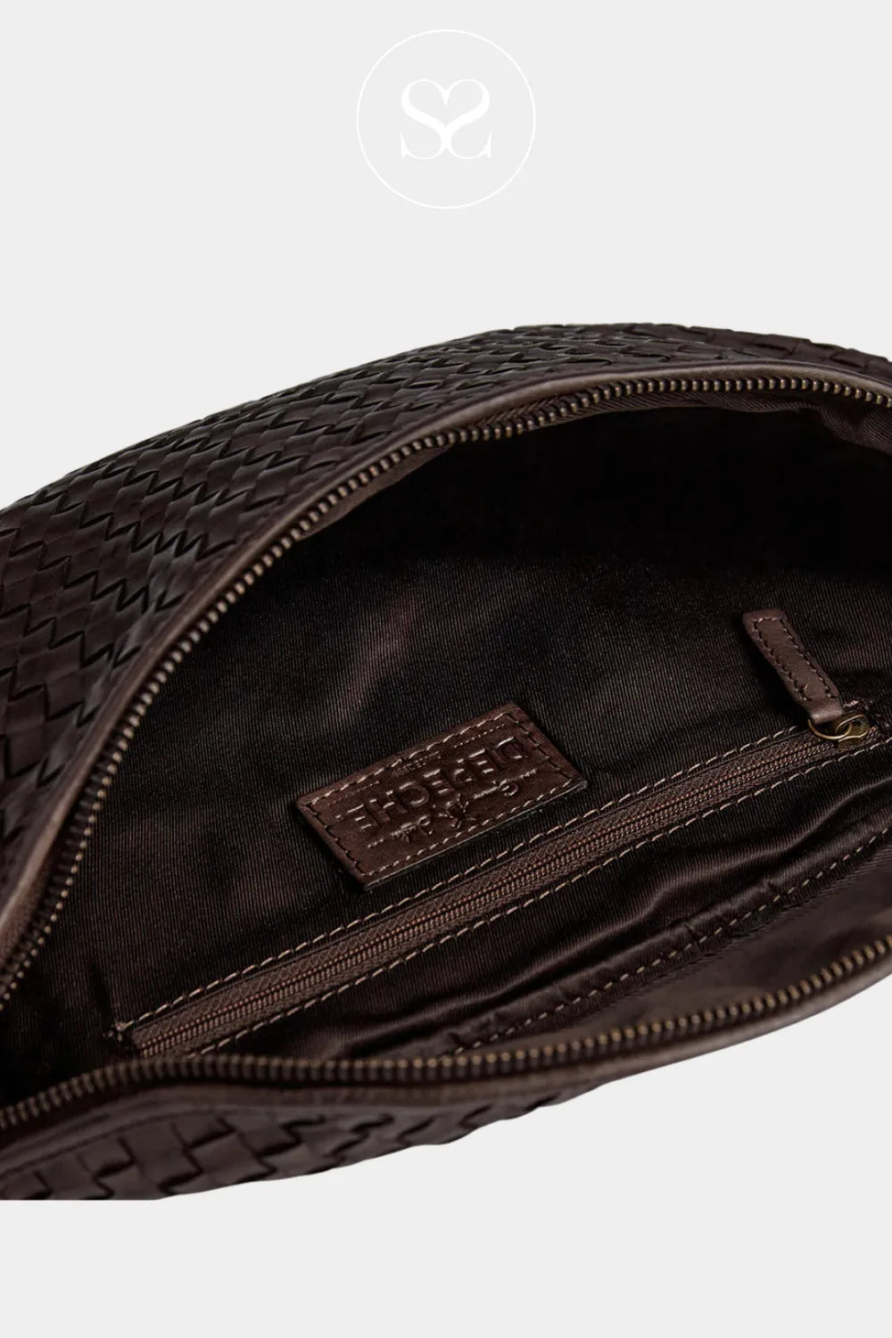 Depeche Brown Woven Bumbag - 16724 Perfect compact size for keeping your essentials close and organised.