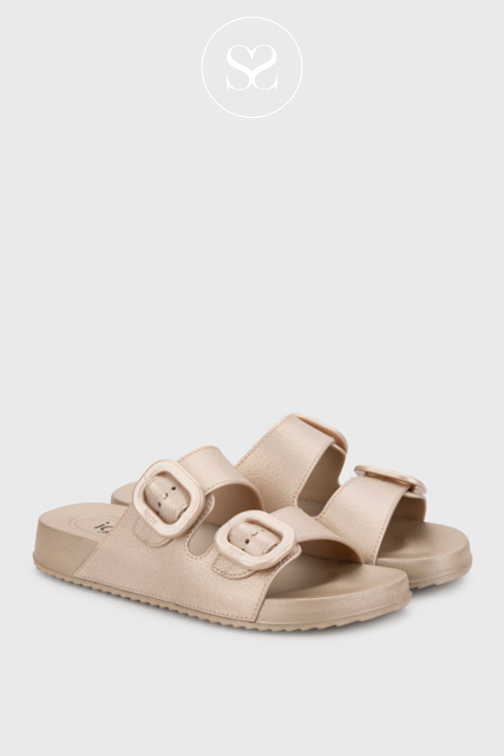Igor Gold Chunky Slider Sandals - Habana Brillo Ireland