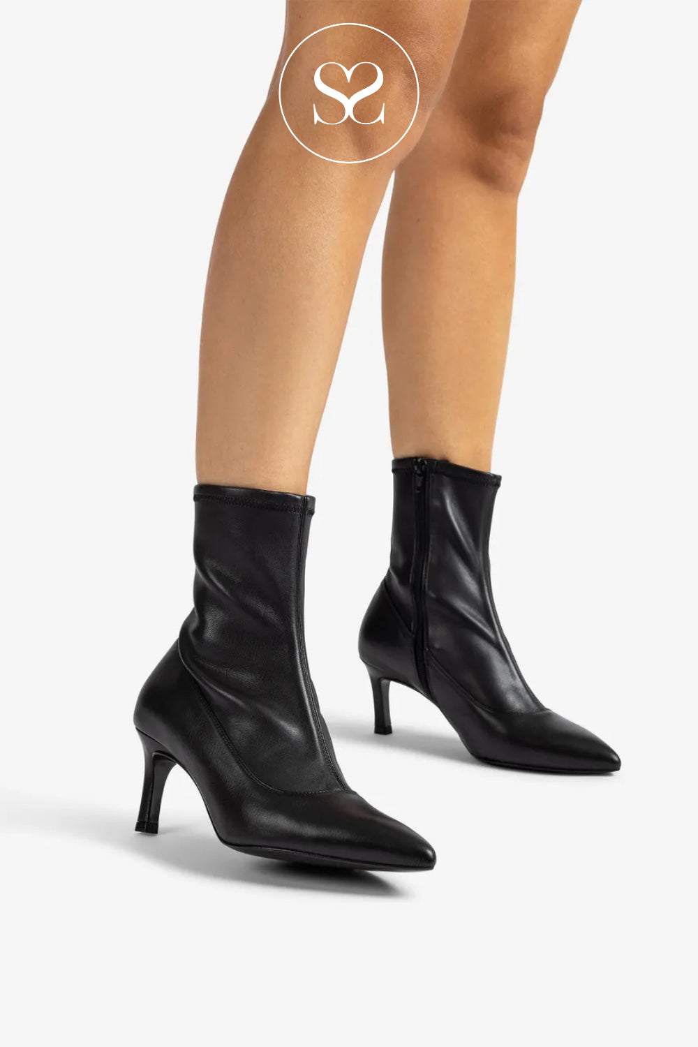 UNISA BLACK ANKLE BOOT WITH 6.5CM HEEL IRELAND