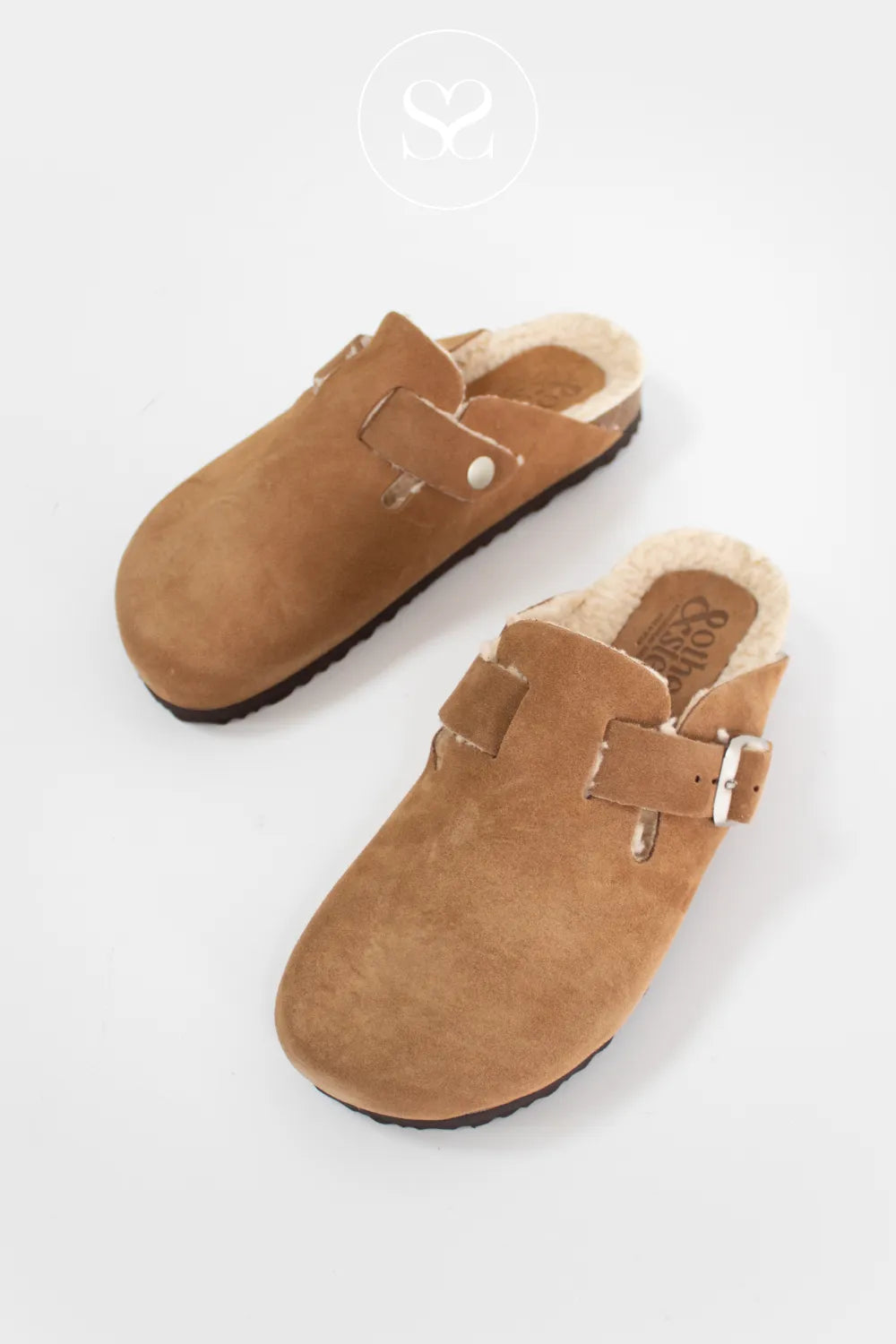 ANOTHER STEP TAN SUEDE SLIDER STYLE SLIPPERS SEW2501