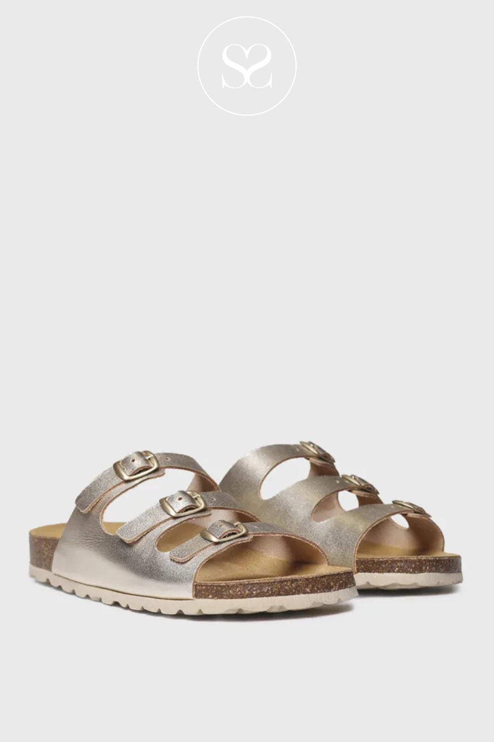 Toni Pons Gien Gold leather flat sandals