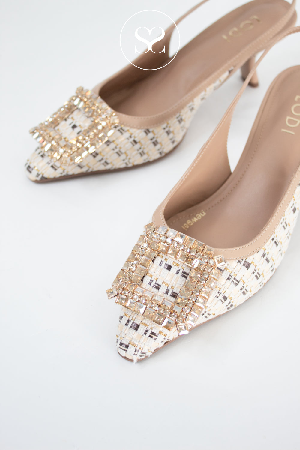 Lodi Camel Woven Slingback - A-Cefeo