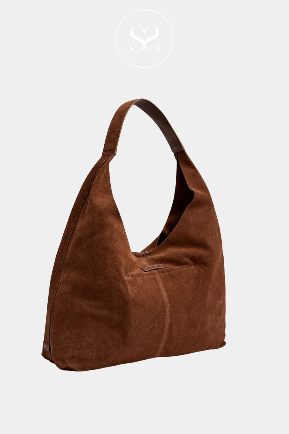 DEPECHE TAN SUEDE SHOPPER HANDBAG - 16644 made for women with a  Spacious interior for all your daily essentials 