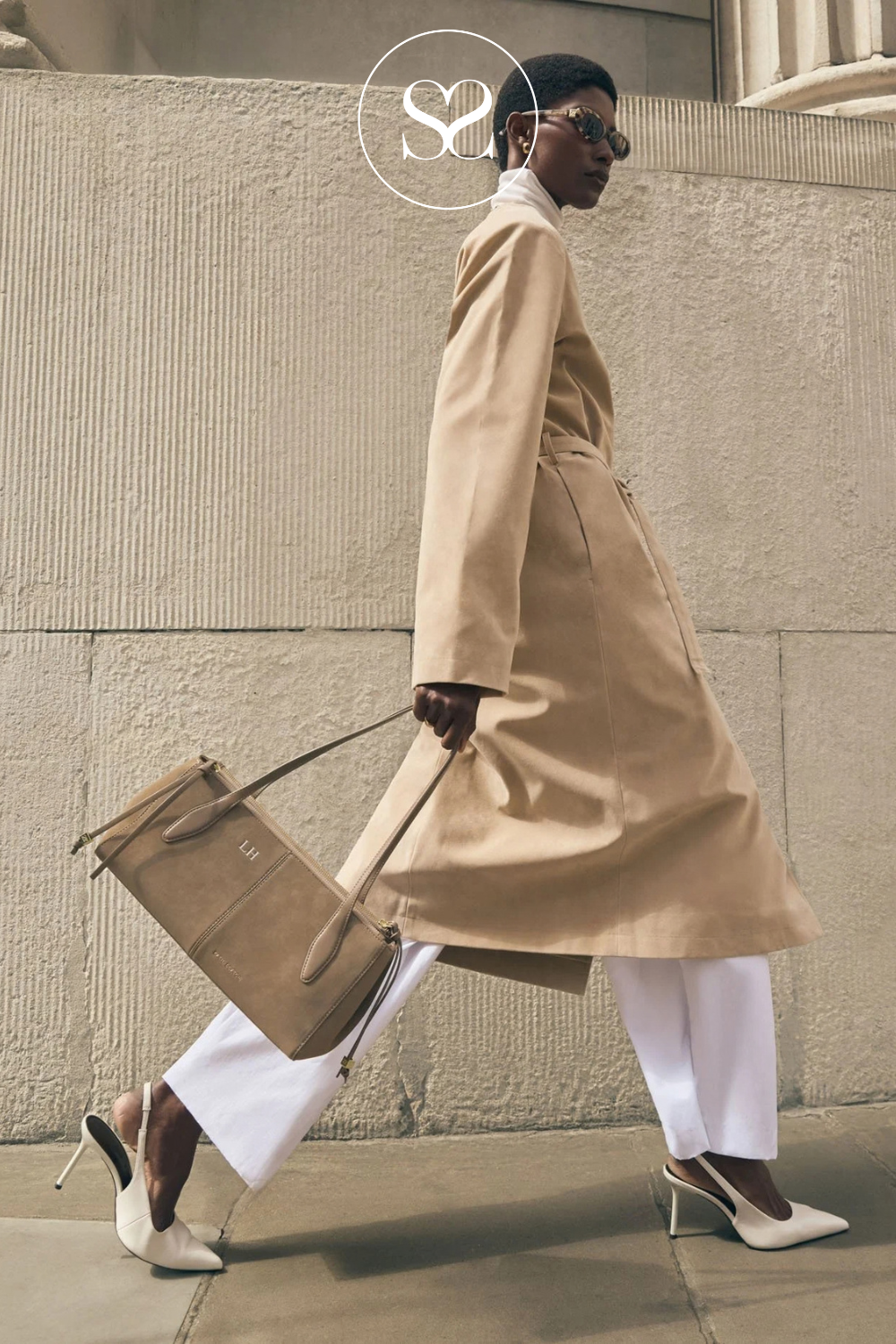 Katie Loxton Taupe Suedette Shoulderbag - Hattie