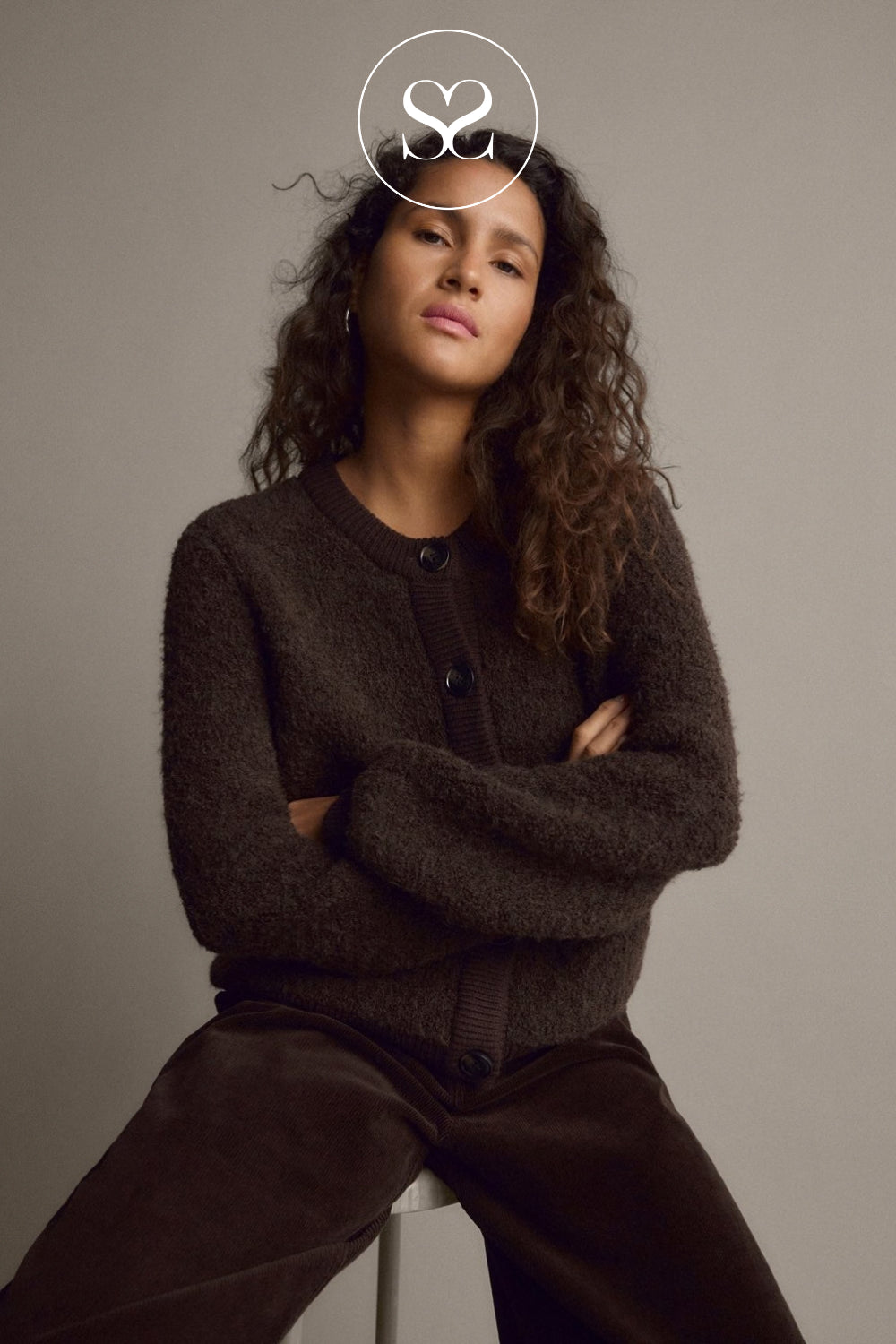 MSCH Copenhagen Chocolate Brown Cardigan — Nerida