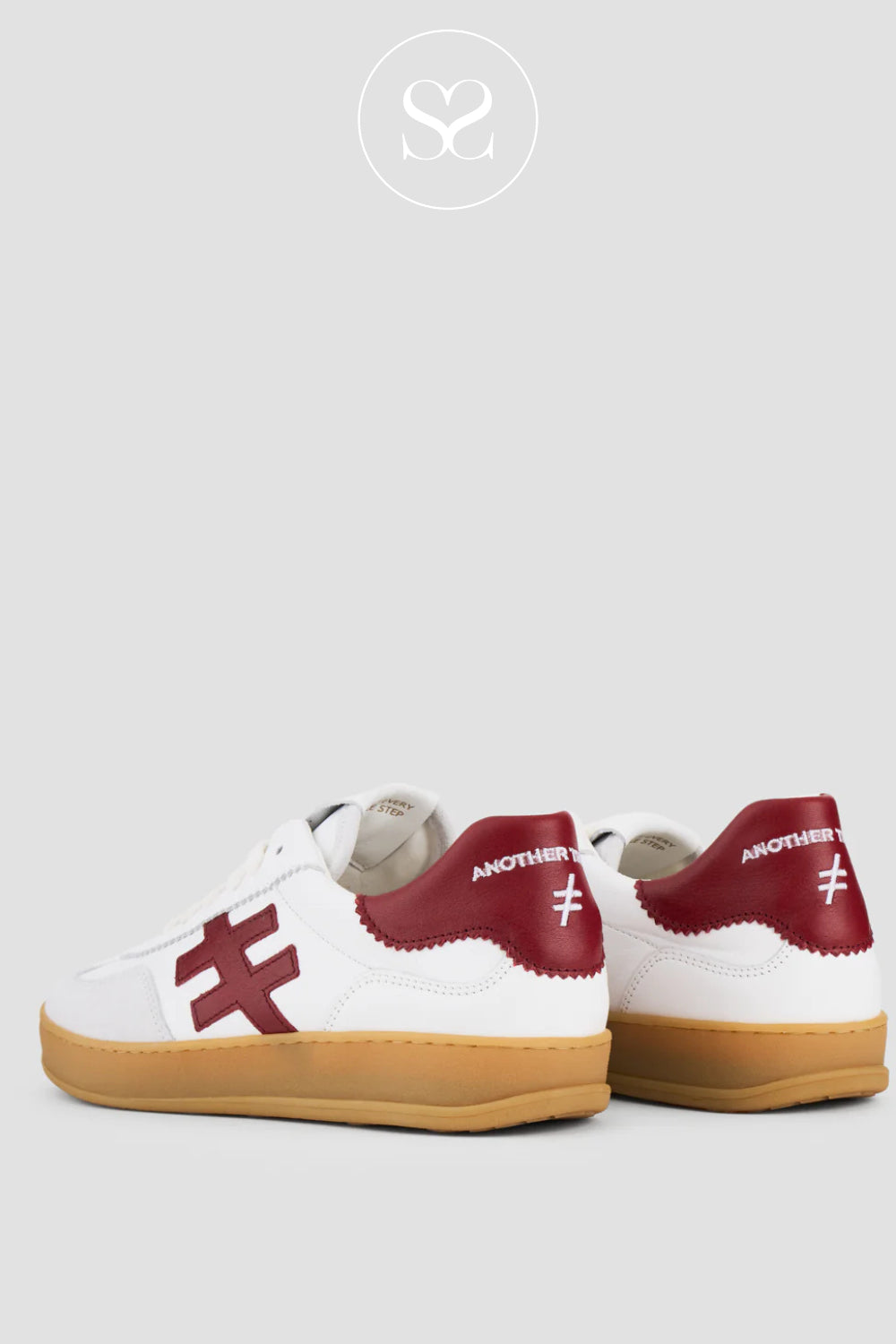 ANOTHER TREND WHITE & RED TRAINERS IRELAND - A032-V7