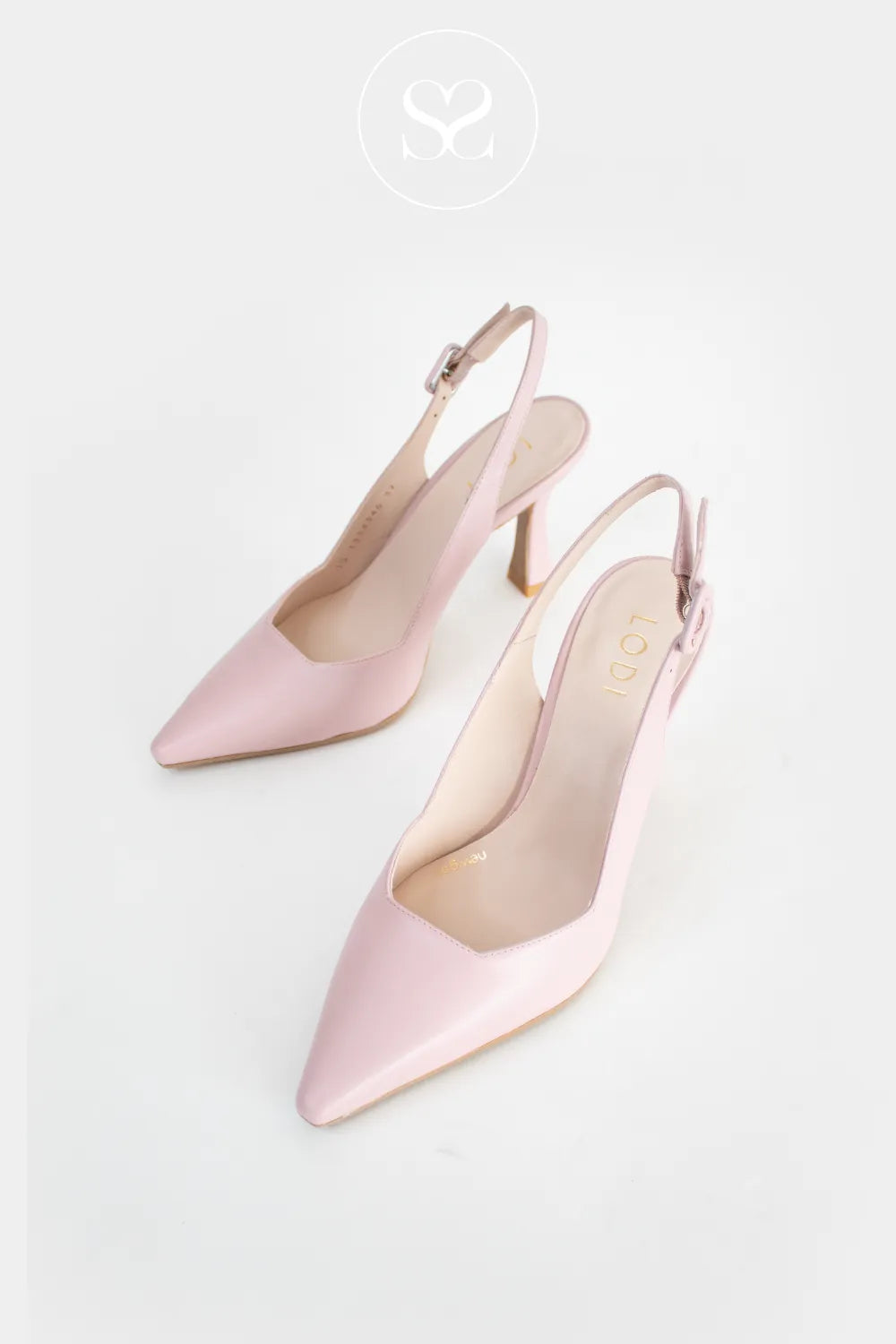 Lodi Blush Pink High Heeled Sling-backs - Modern