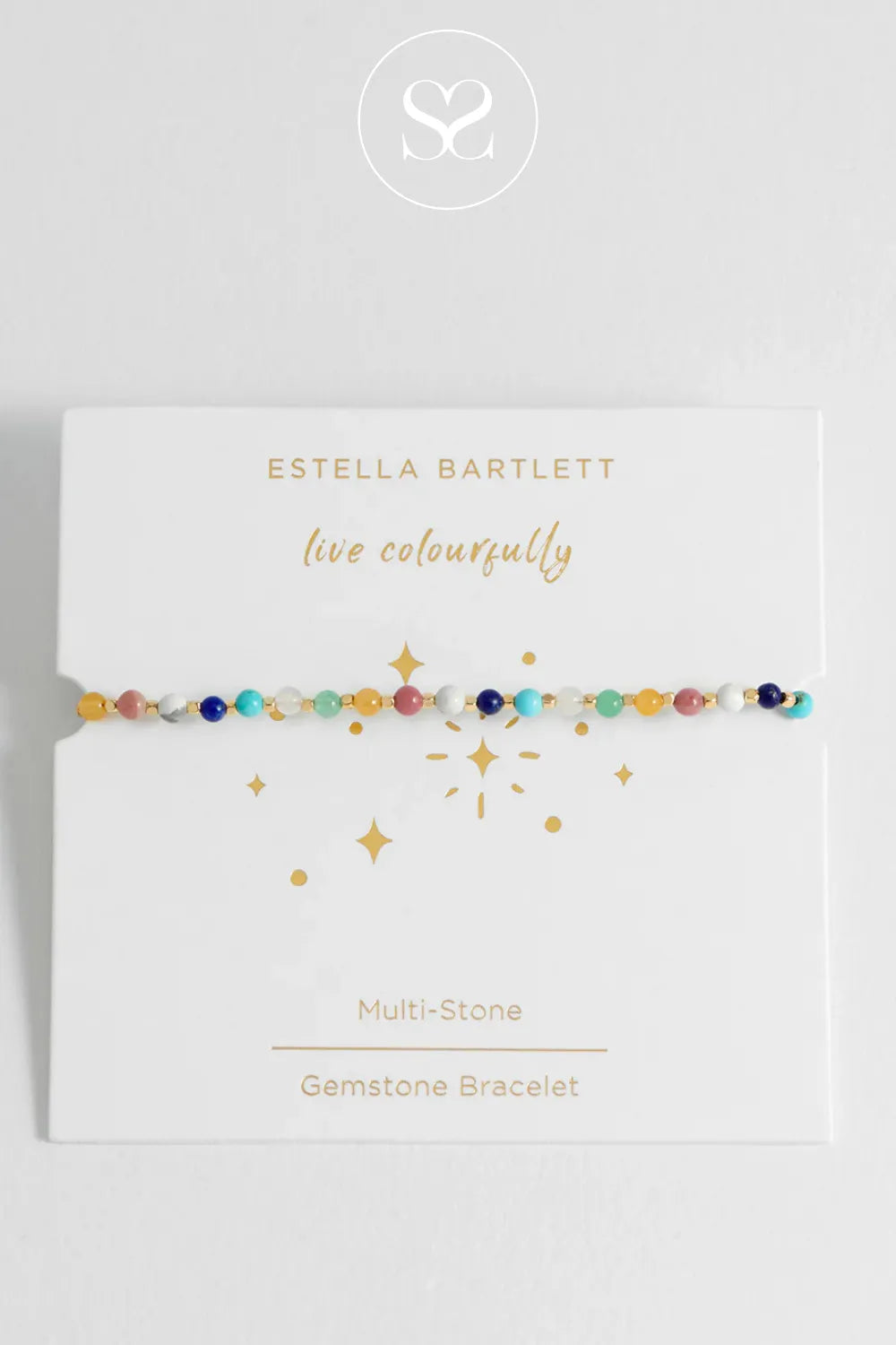 ESTELLA BARTLETT MIXED GEMSTONE AMELIA BRACELET  • Crafted with a unique mix of natural gemstones, each carrying its own special energy and significanceEBB6861G