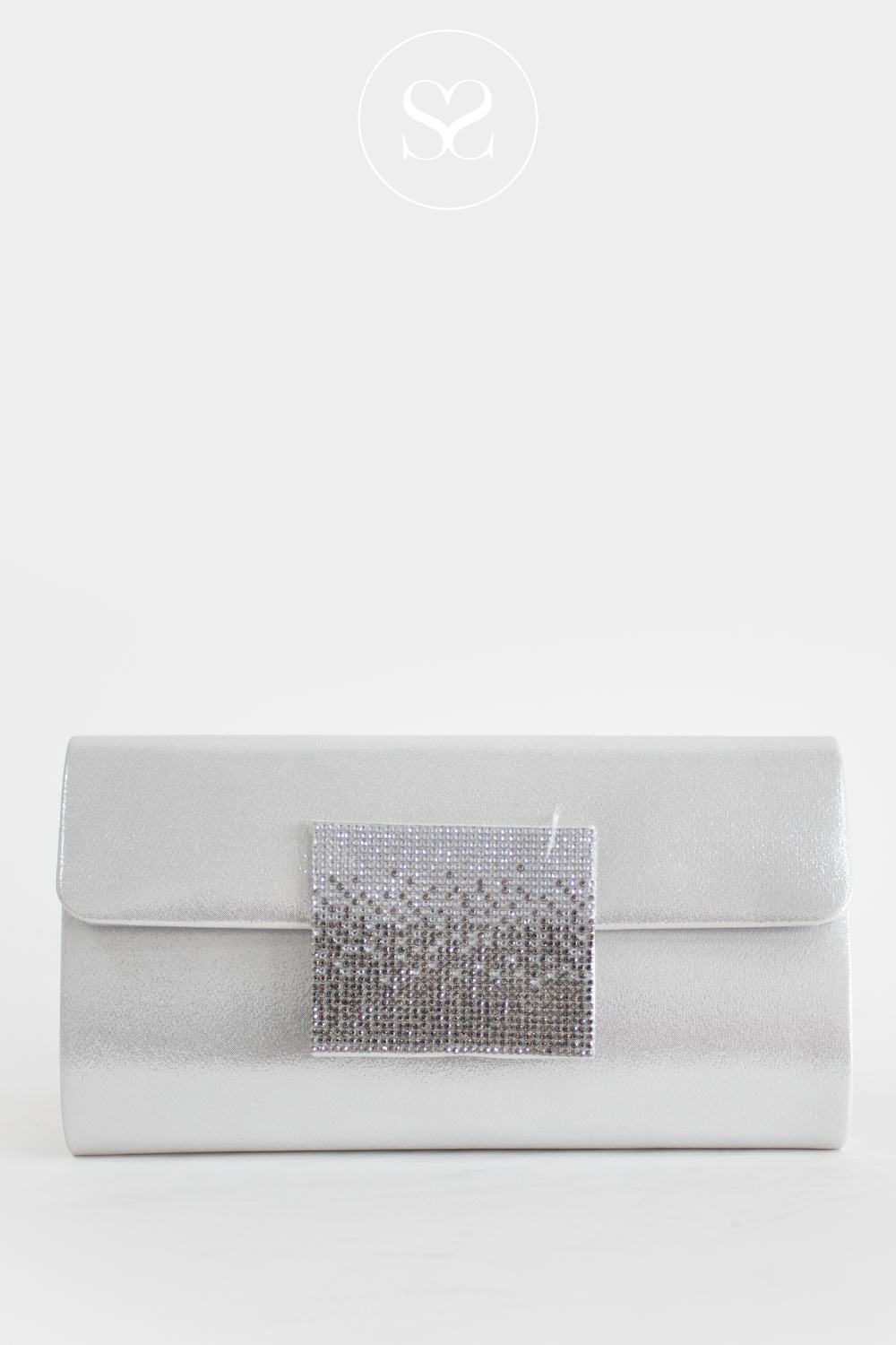 MENBUR 85858 SILVER SPARKLE CLUTCH BAG