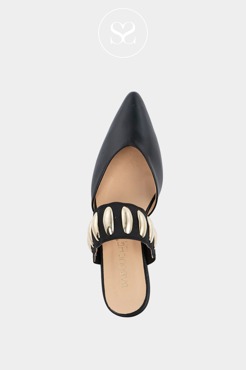 Babouche Black Ballerina Sliders - Grace