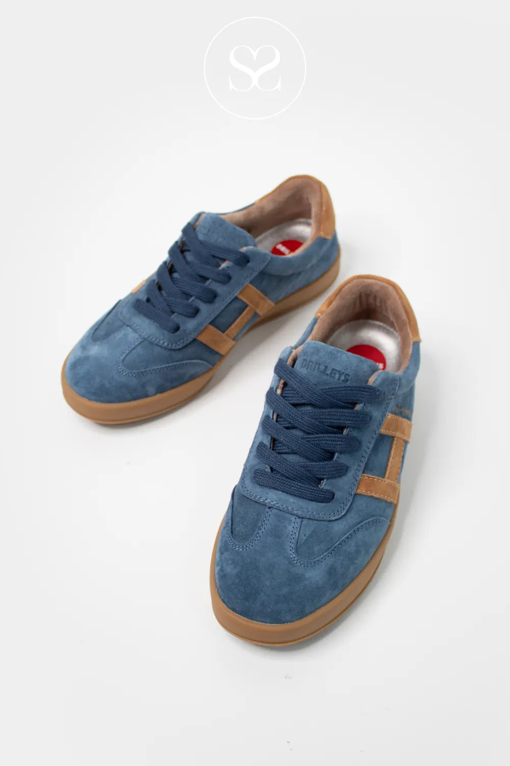 DRILLEYS BLUE & CAMEL LOW PROFILE TRAINERS - SIXTY ONE