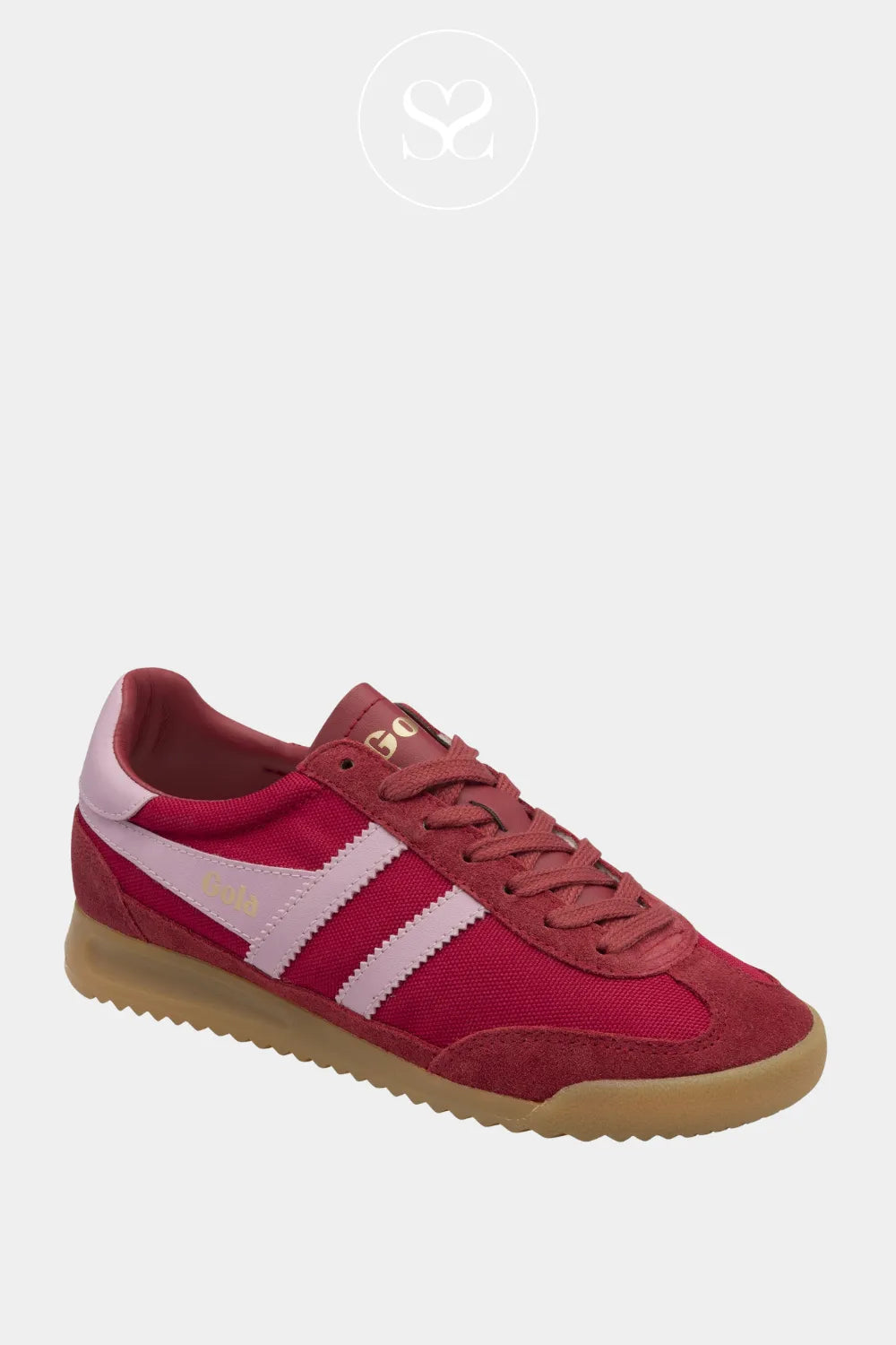 GOLA Retro Red Trainers - Tornado Cushioned insole keeps every step supported and comfortable.