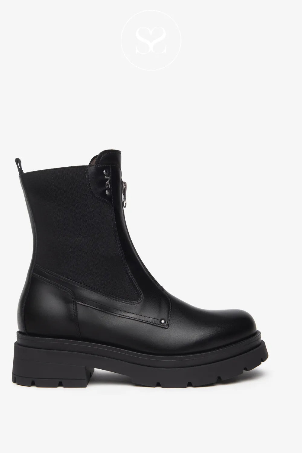 NERO GIARDINI BLACK CHUNKY ANKLE BOOTS I514780D
