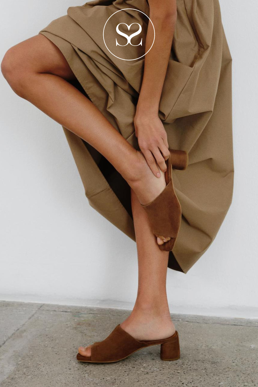 Vagabond Brown Block Heel Mules Piper 5921-201