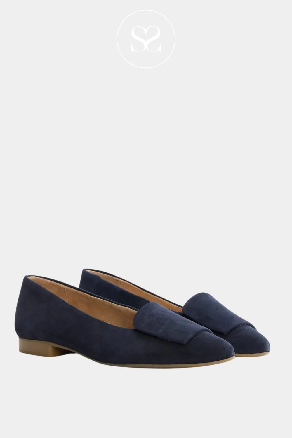 PAUL GREEN NAVY SUEDE POINTED TOE PUMPS - 3792 IRELAND