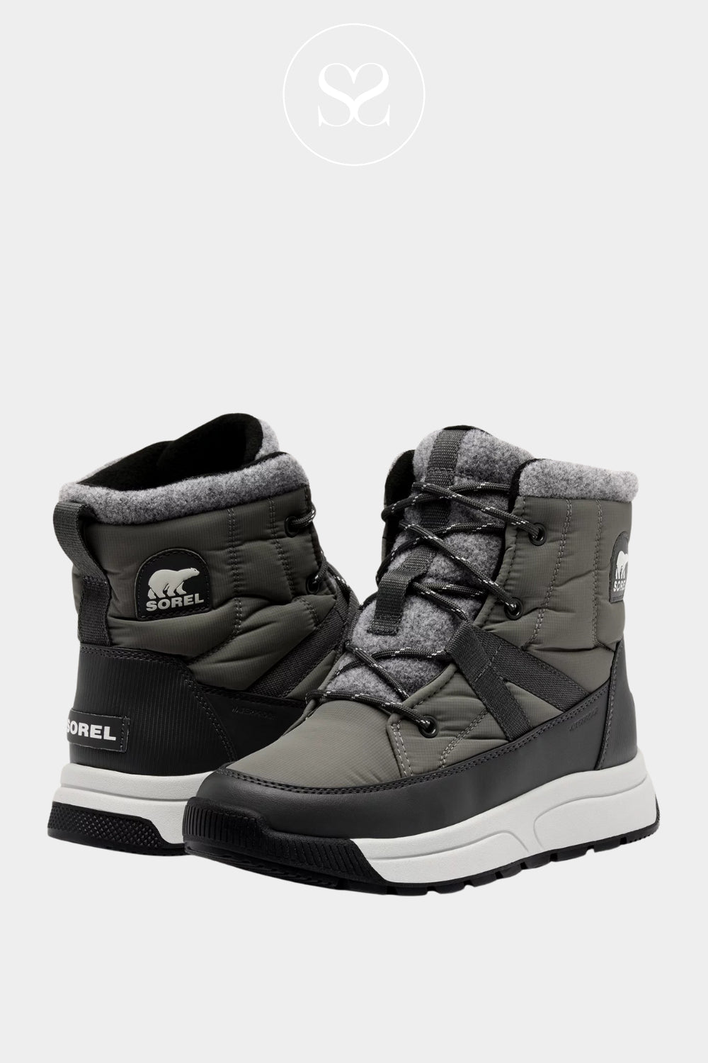Sorel Grey Insulated Waterproof Snow Boots for Women - Whitney III
