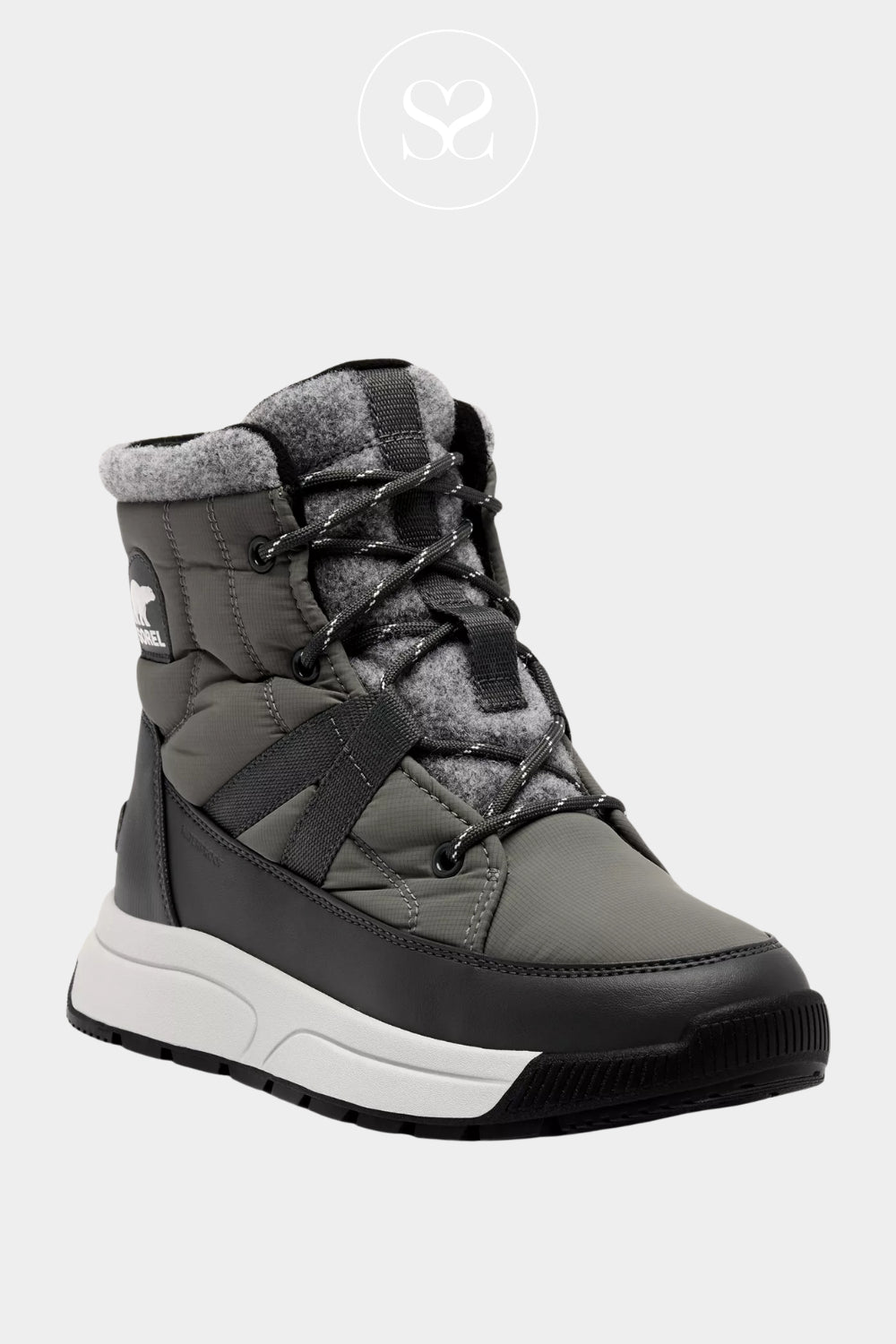 Sorel Grey Insulated Waterproof Boots for Women - Whitney III Ireland