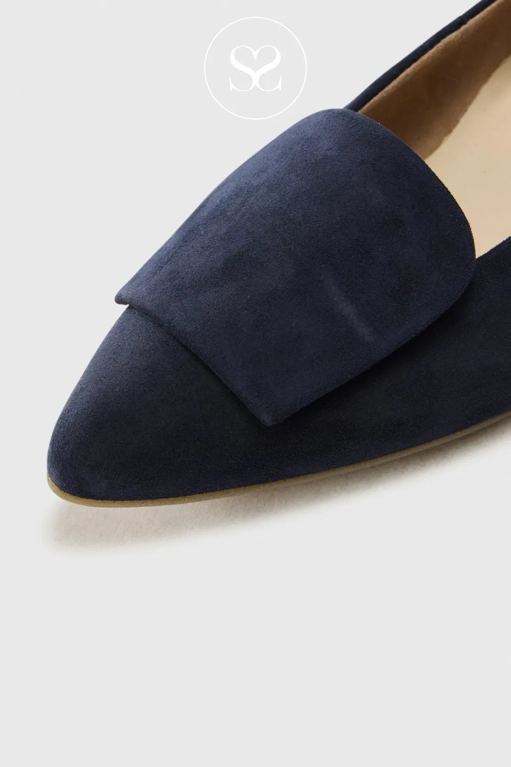 PAUL GREEN NAVY SUEDE POINTED TOE PUMPS - 3792