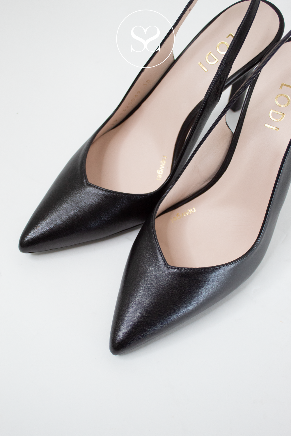 LODI Black Slingback High Heels - Raian