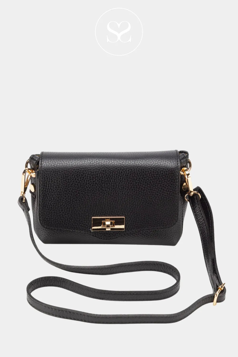 ELIE BEAUMONT - BLACK CROSSBODY BAG - TWIST REGULAR