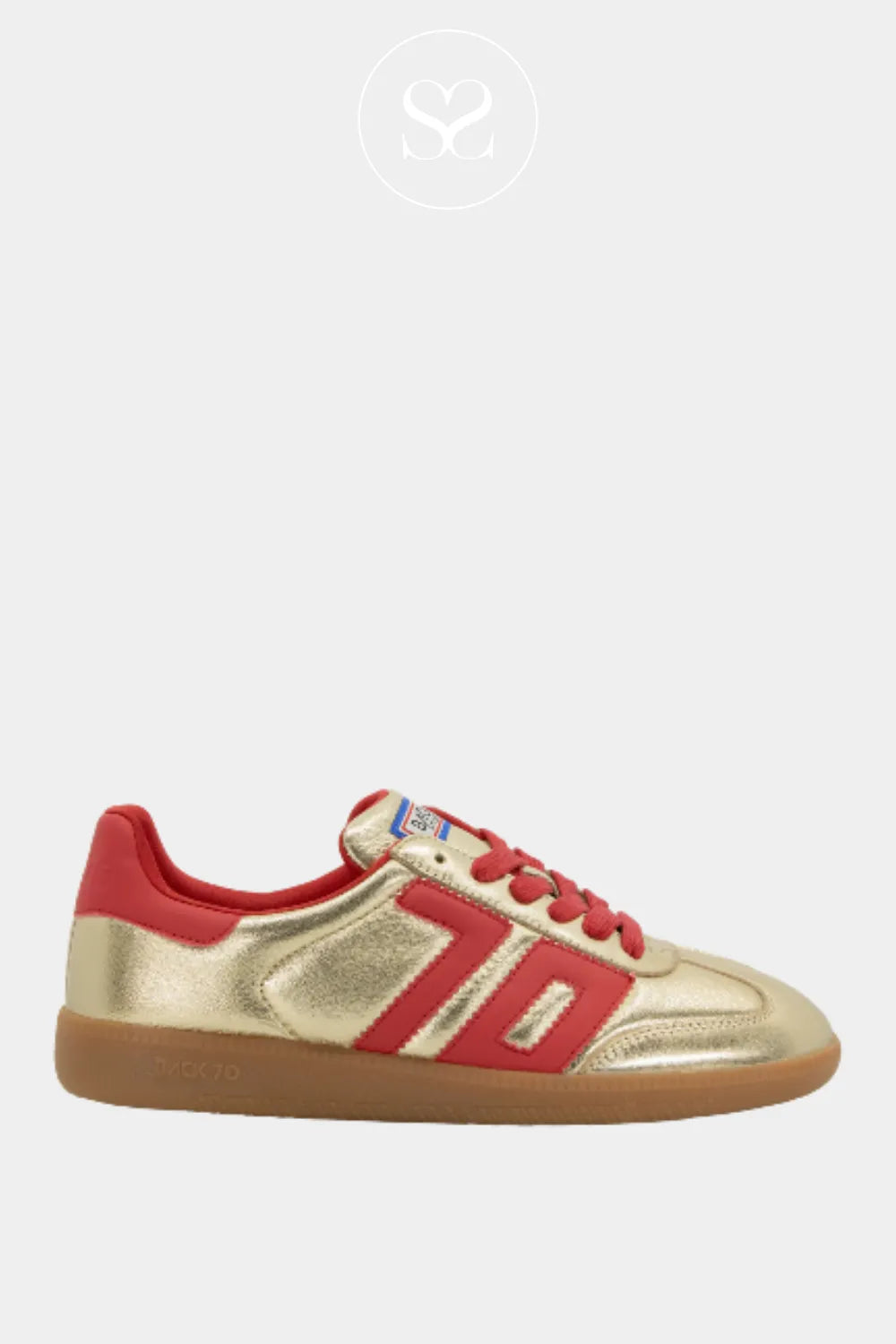 BACK70 GOLD LOW PROFILE TRAINERS FOR WOMEN-CLOUD