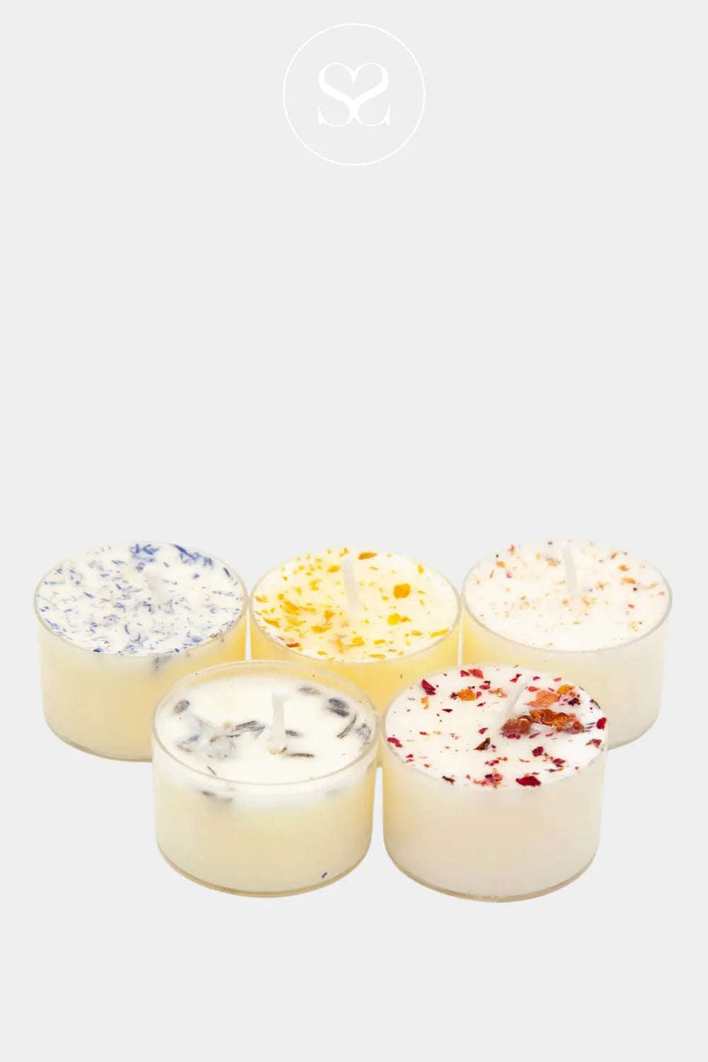 FLOWER CHILD 5 PACK XL TEALIGHTS - MIXED 
