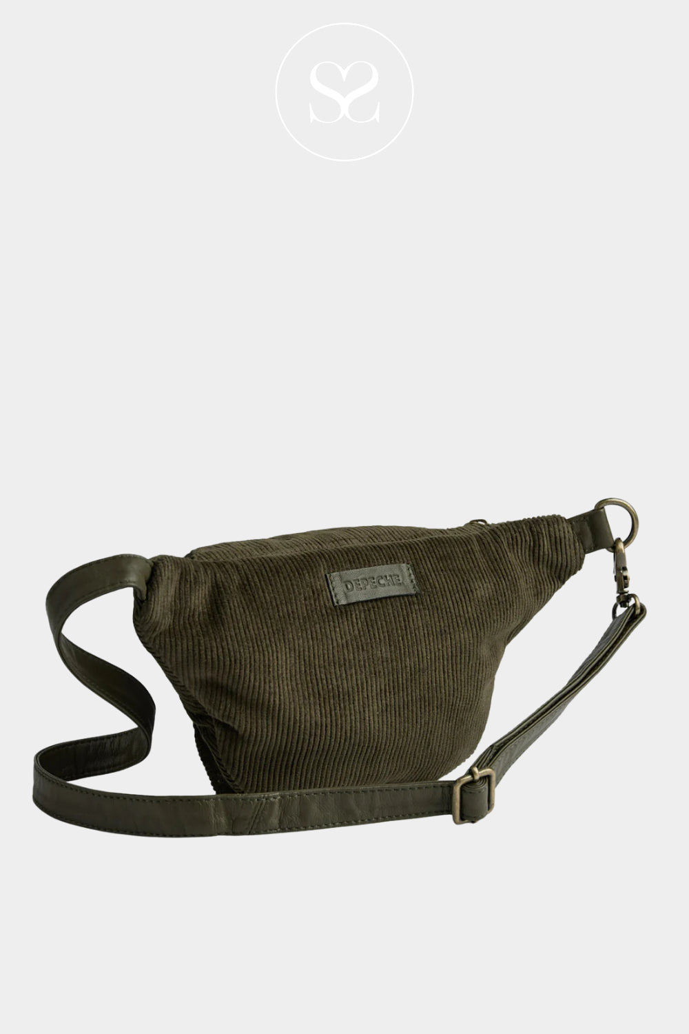 Depeche - Green Corduroy Crossbody Bum Bag - 16712