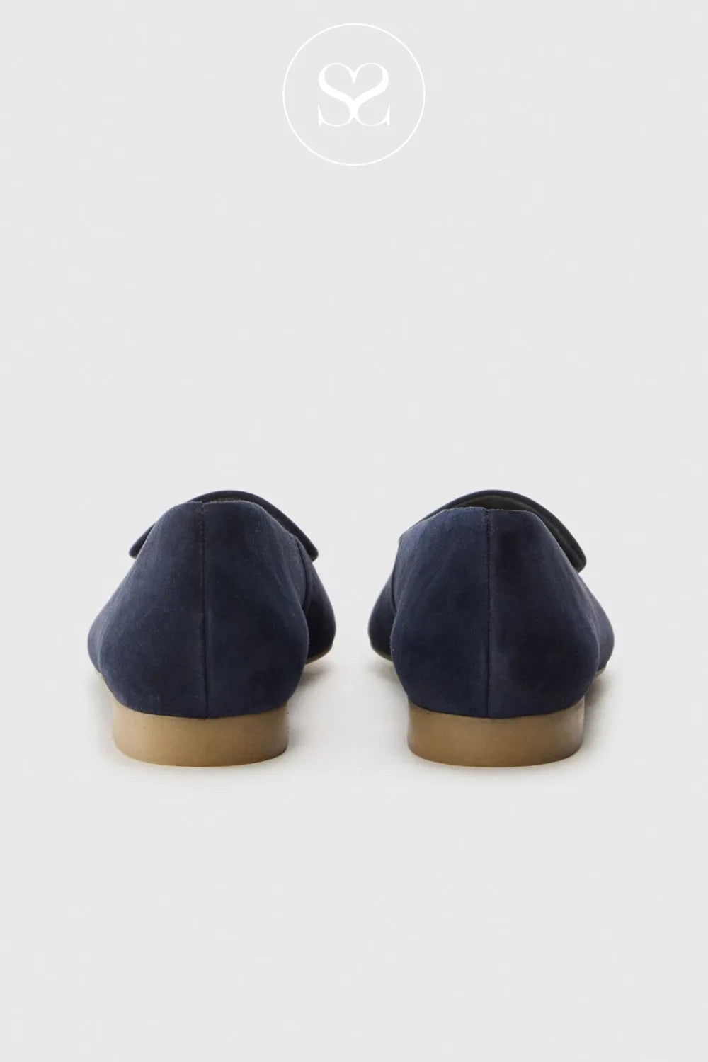 PAUL GREEN NAVY SUEDE POINTED TOE PUMPS - 3792